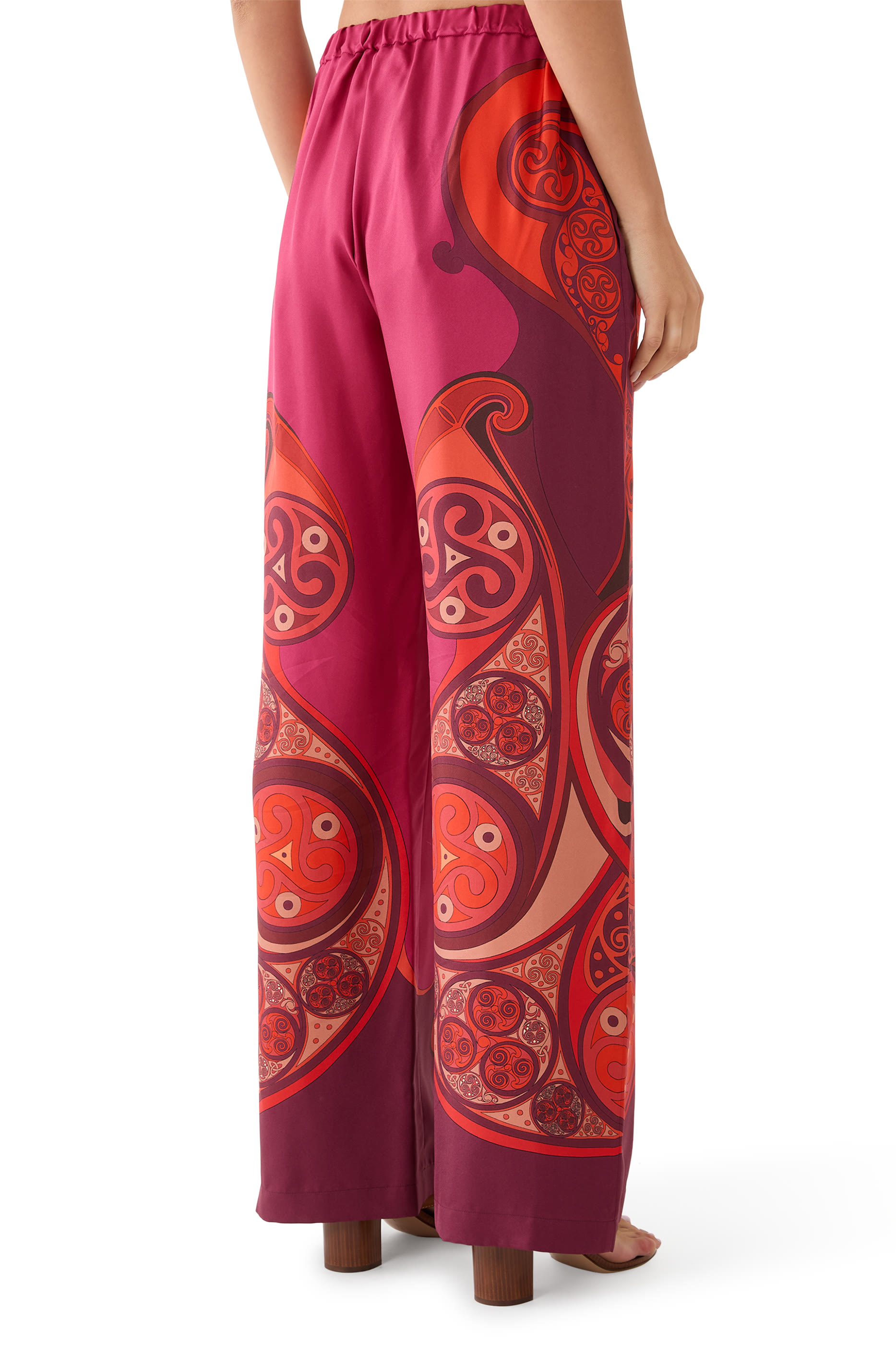 Club Printed Wide-Leg Pants