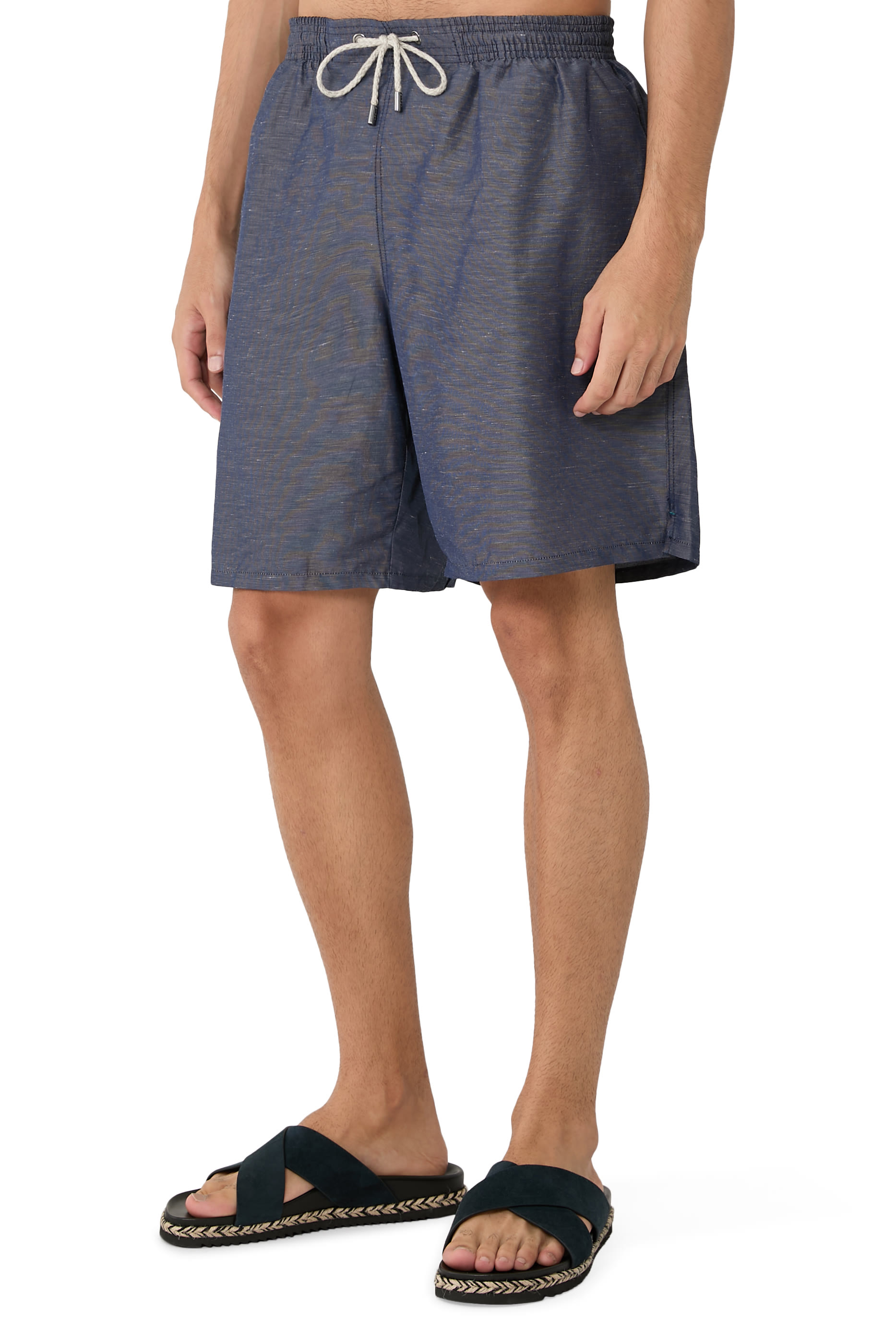  Linen Blend Swim Shorts
