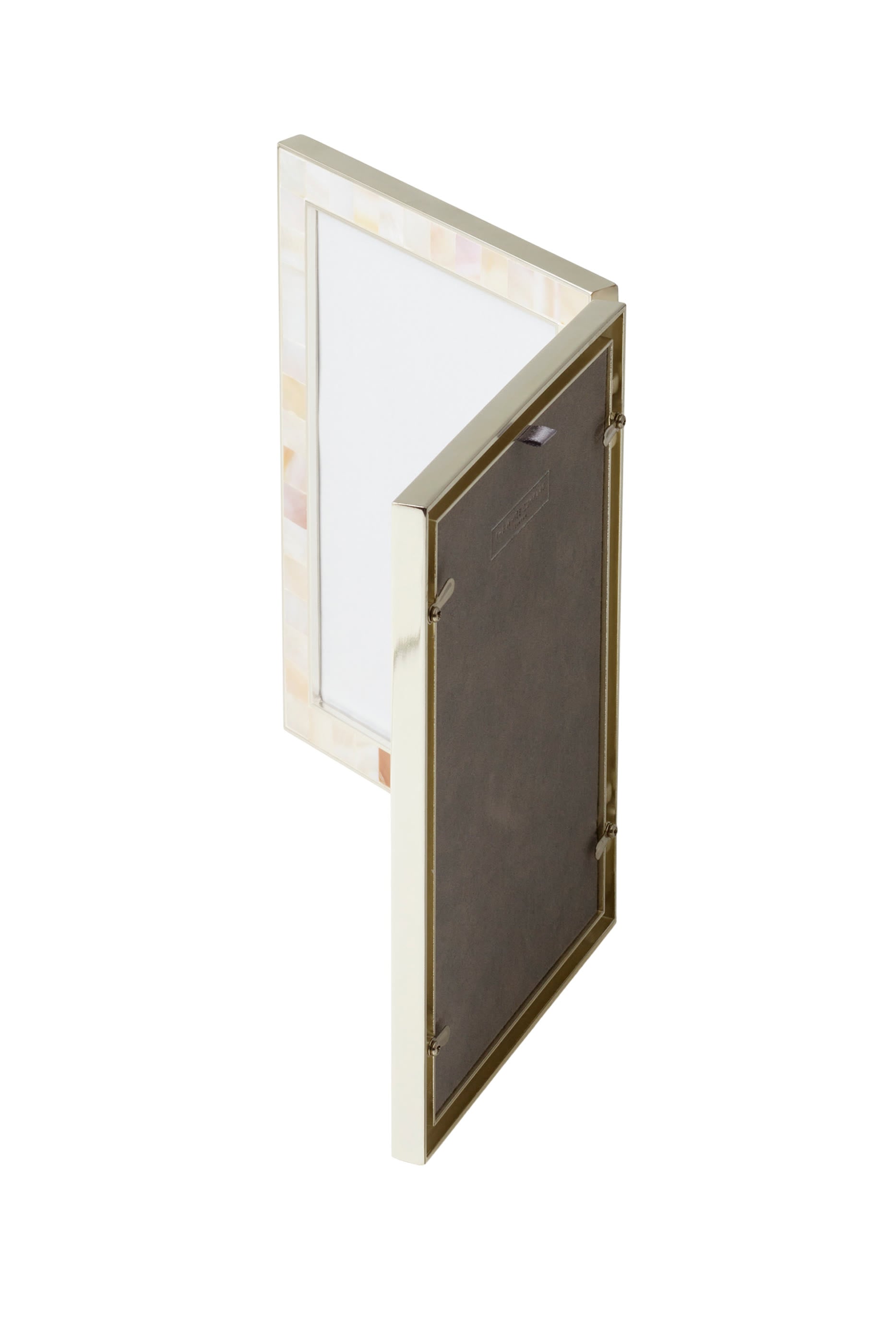 Mother of Pearl Double Hinged Photo Frame, 5"x7"