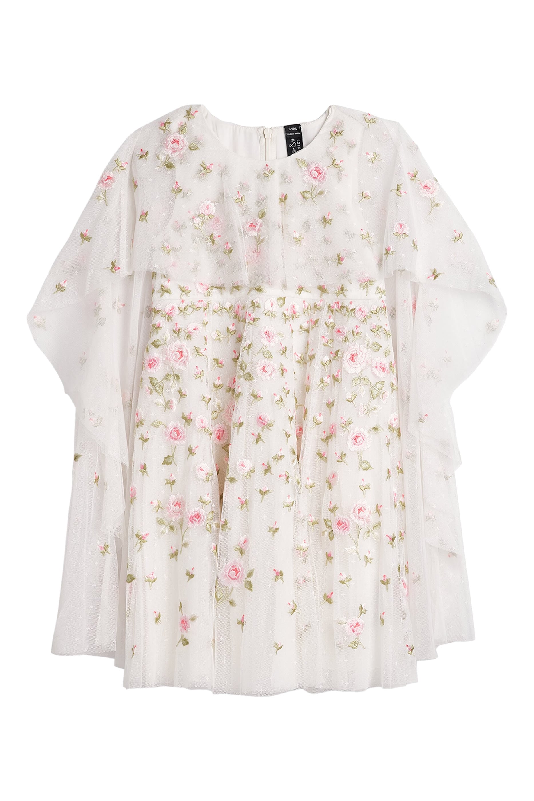 Kids Rose Bloom Cape Dress 