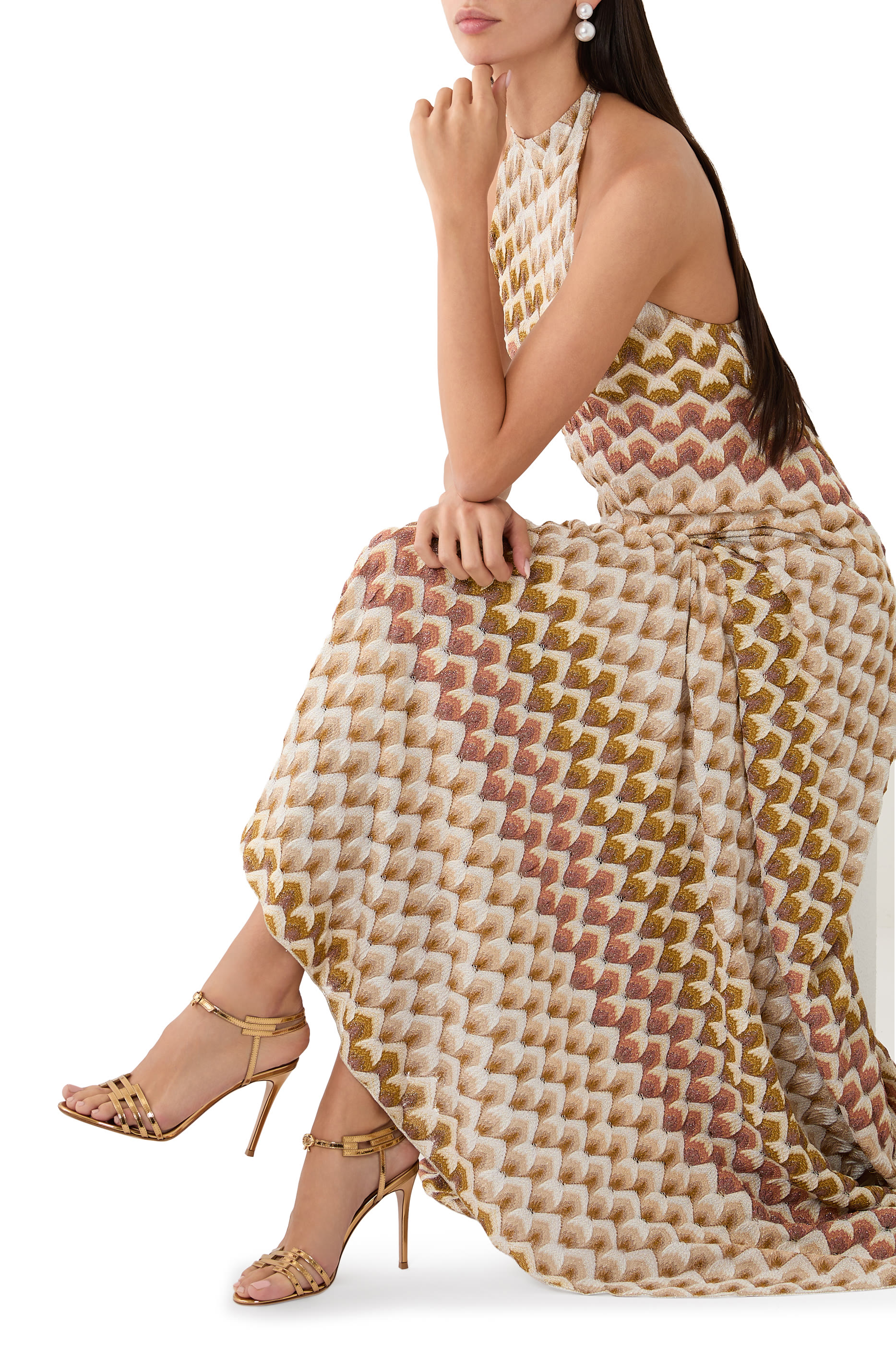 95 Sandals in Metallic Leather