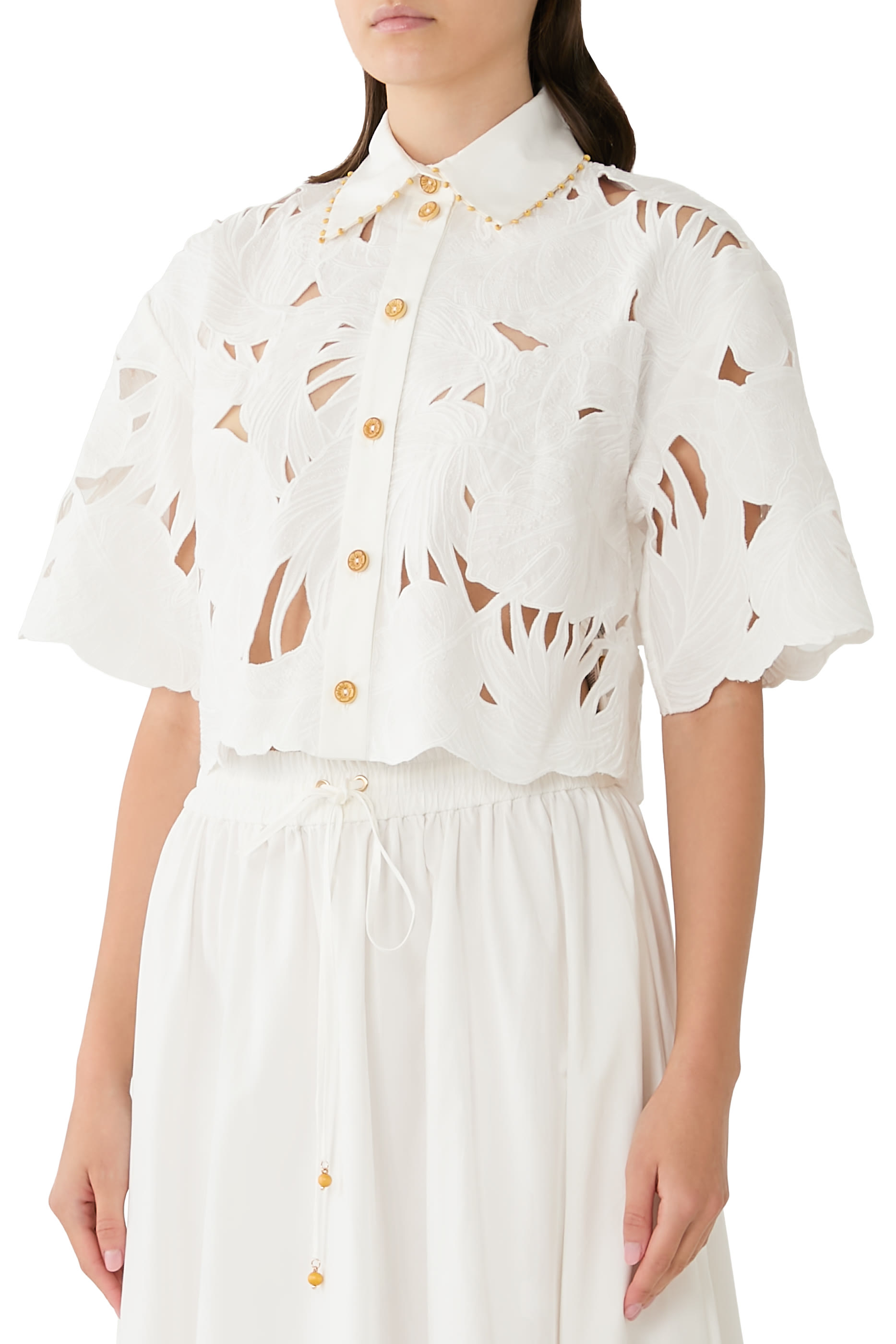 Mahon Embroidered Crop Shirt