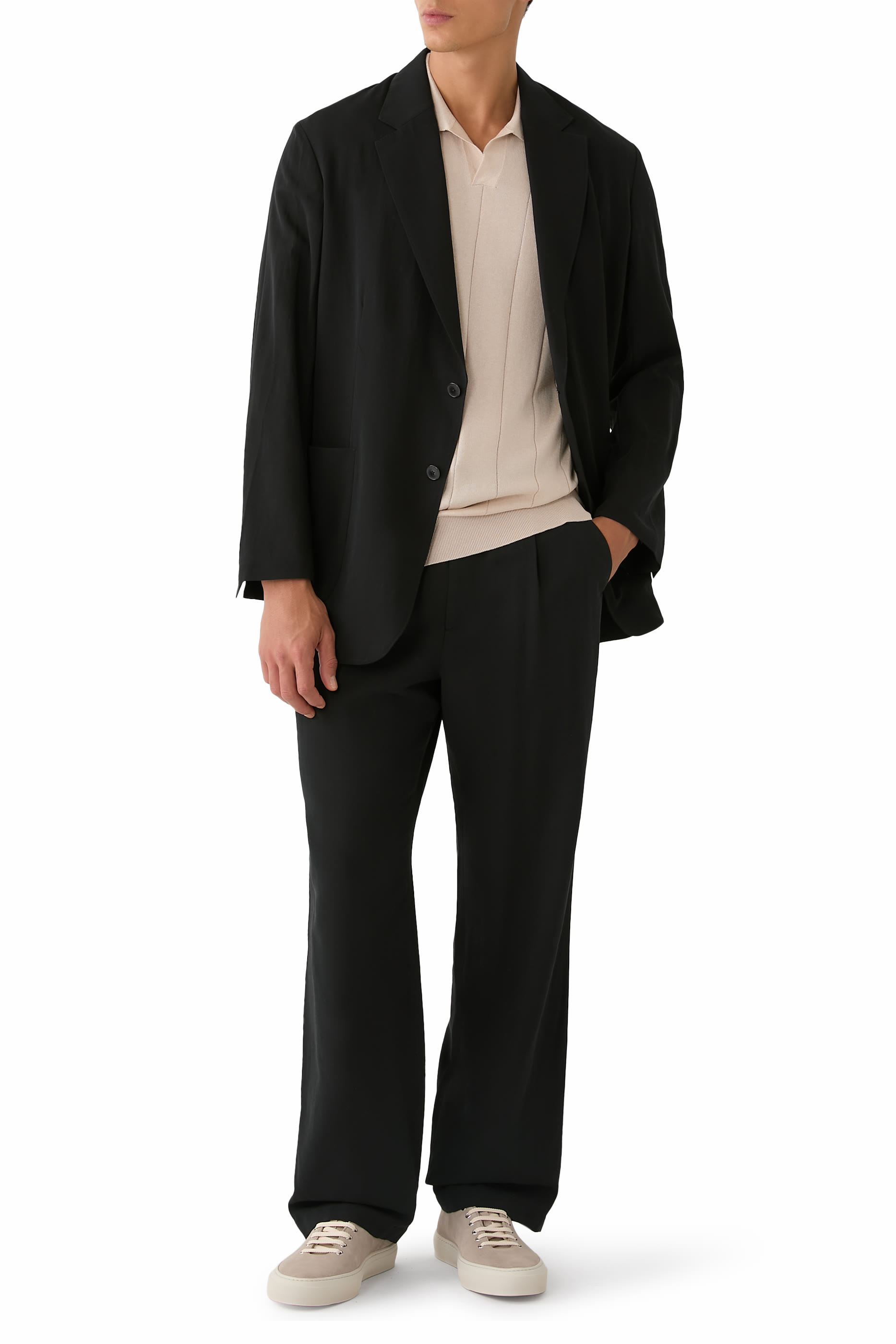 Open Collar Polo Shirt