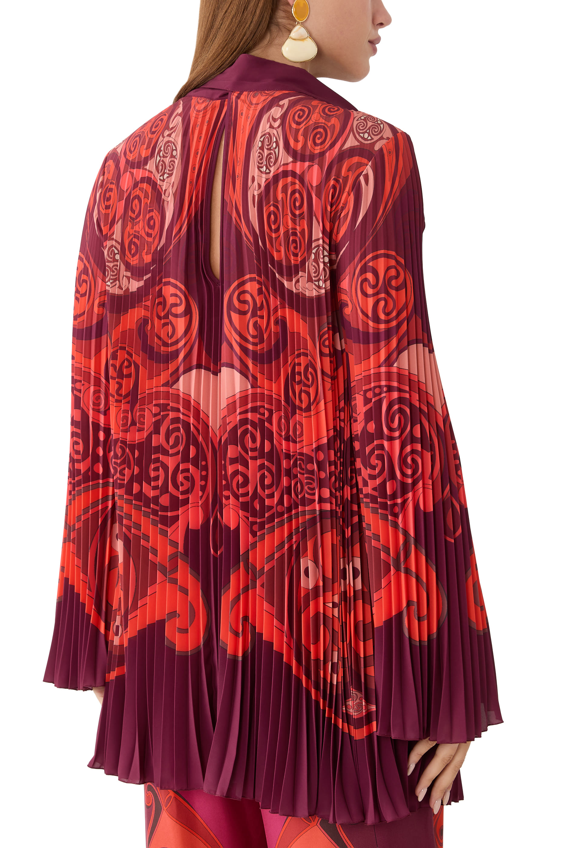 Twirling Tunic Pleated Top