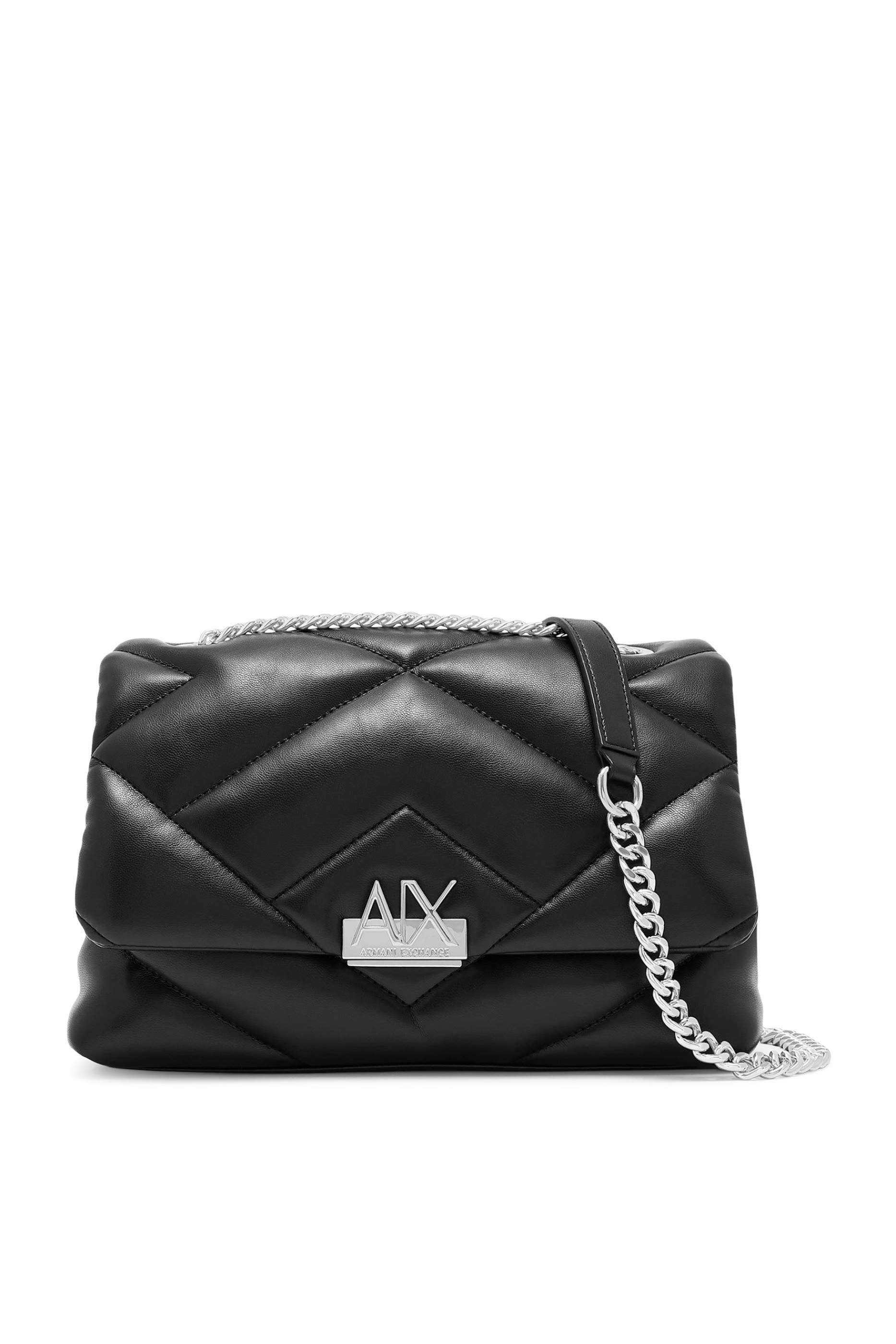 Quilted Faux Leather Crossbody Bag with Chain Strap