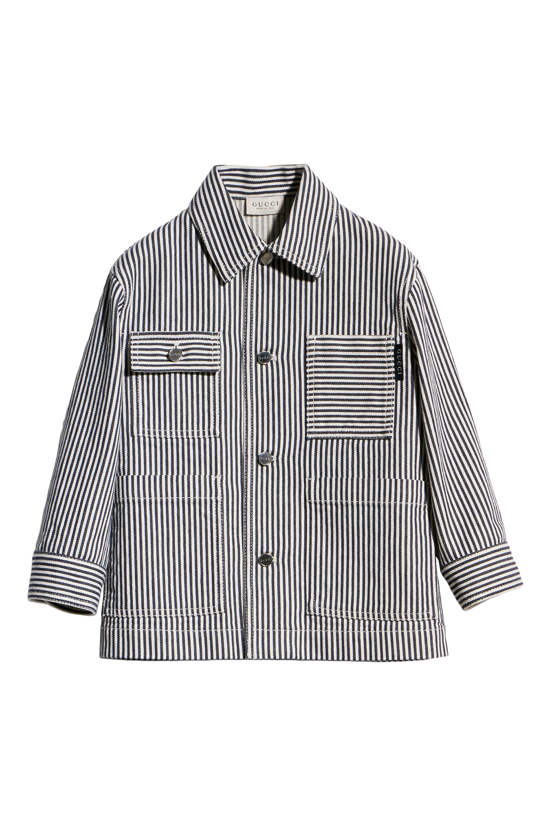 Kids Striped Denim Jacket