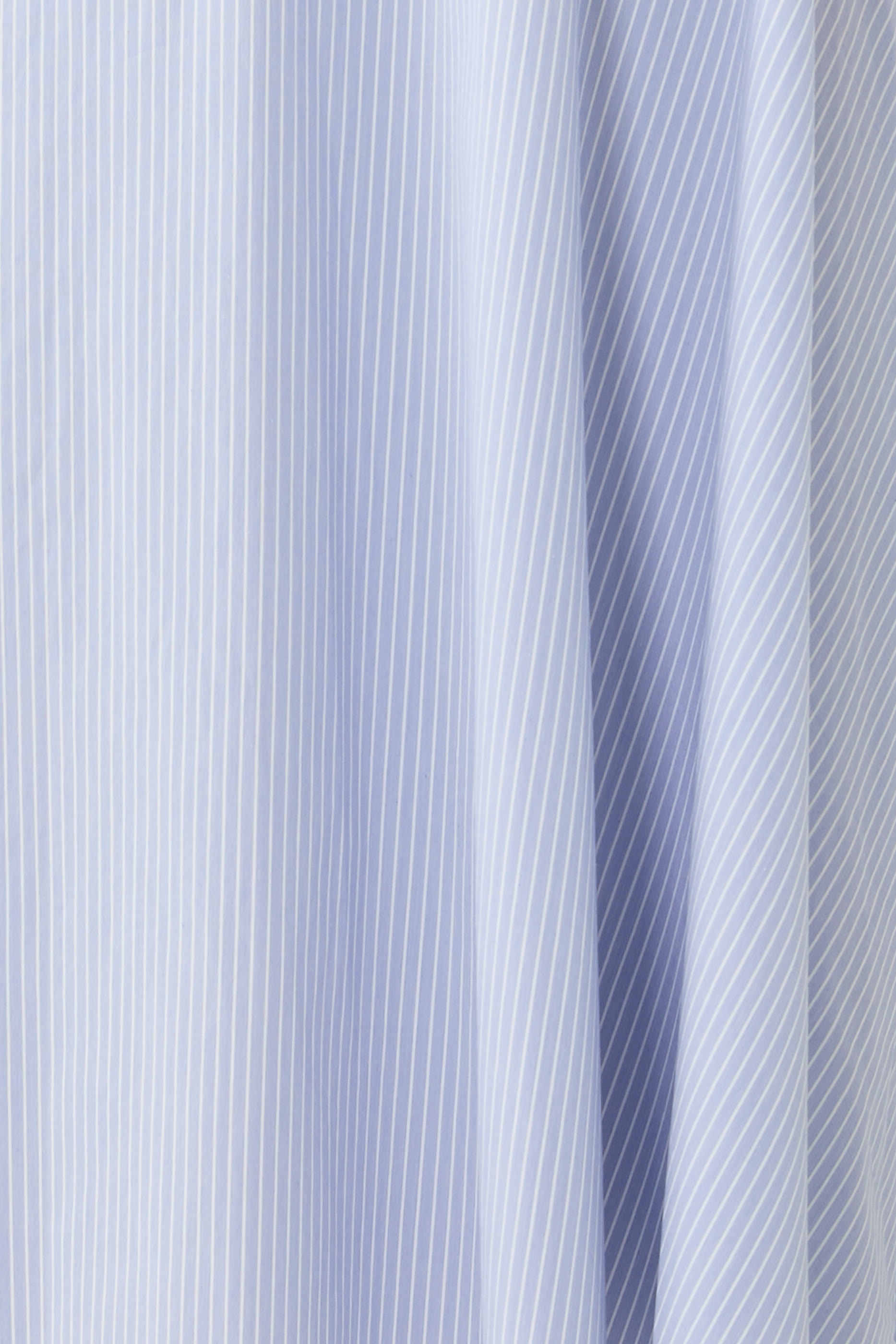 Angled Yoke Skirt in Striped Cotton-Blend 