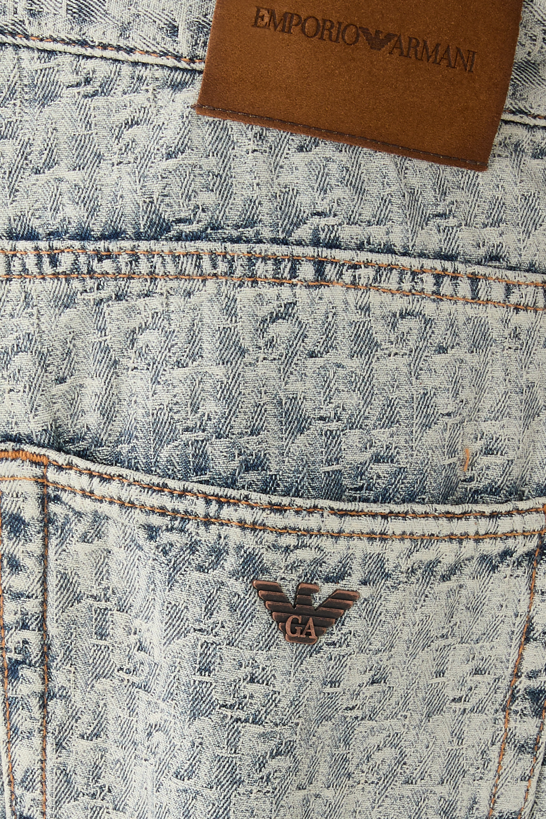 Monogram Pattern Jeans 
