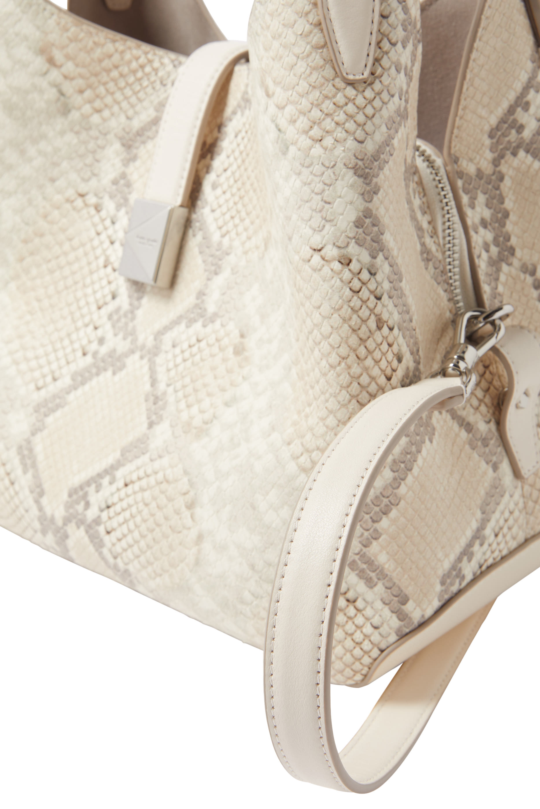 Deco Snake Embossed Leather Medium Crossbody Tote