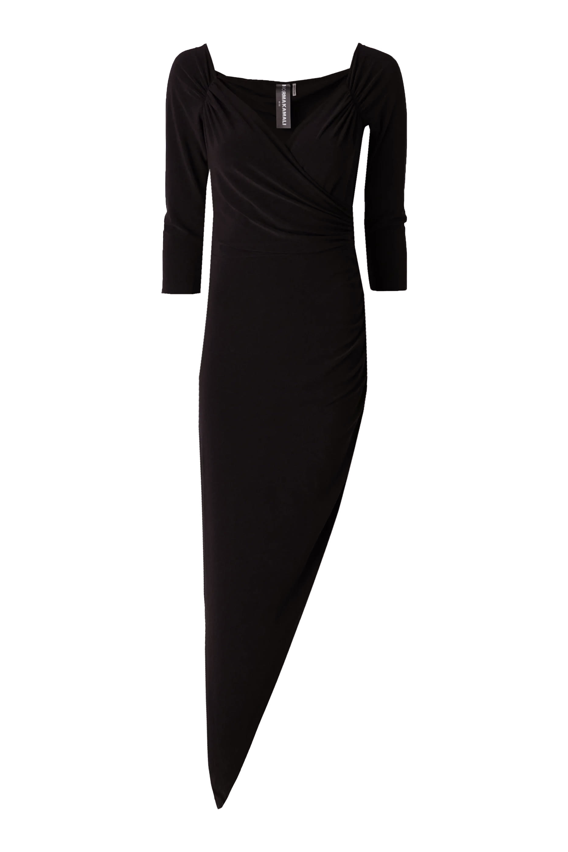 Off-Shoulder Side Drape Gown