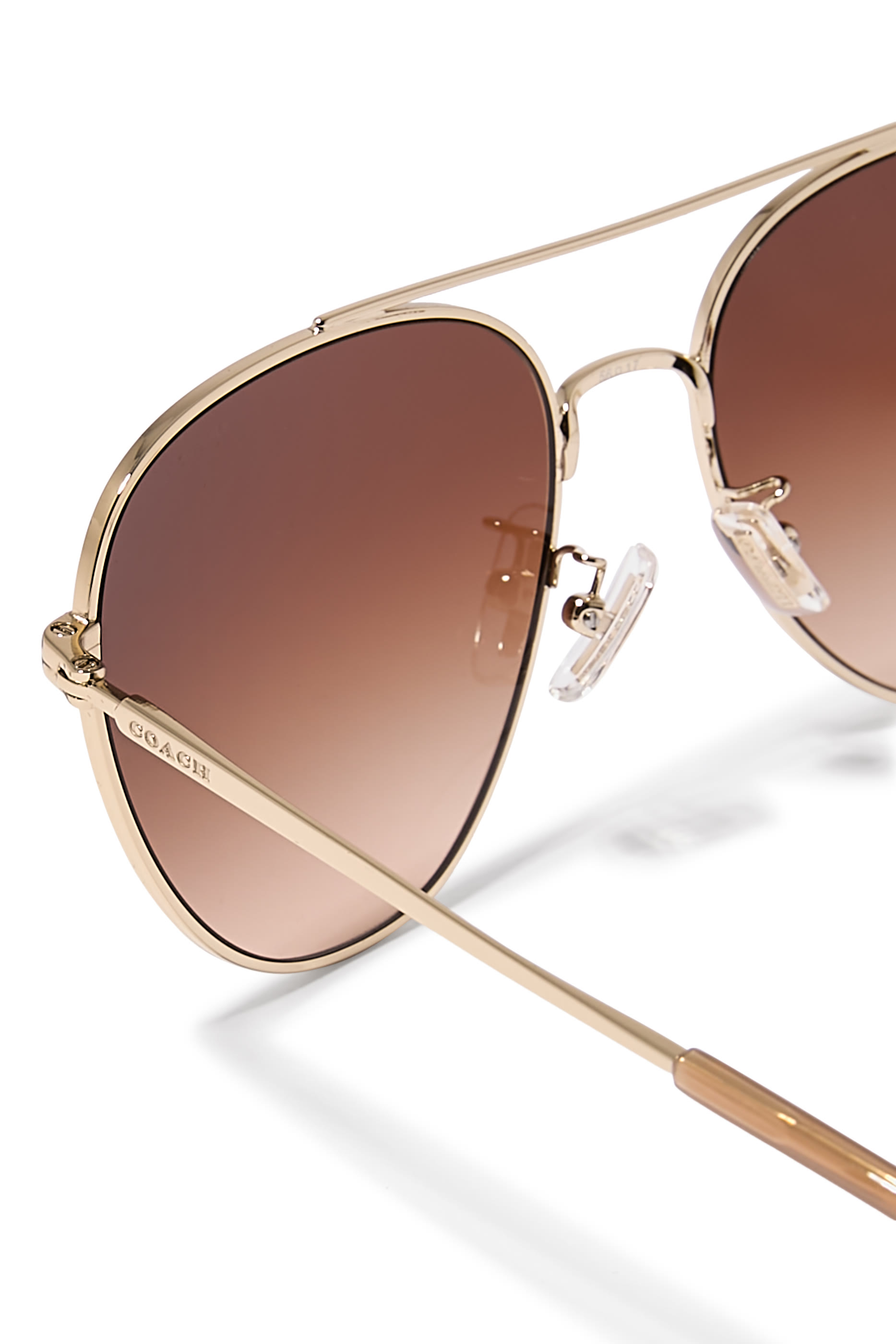 Pilot Aviator Frame C Logo Temple Sunglasses