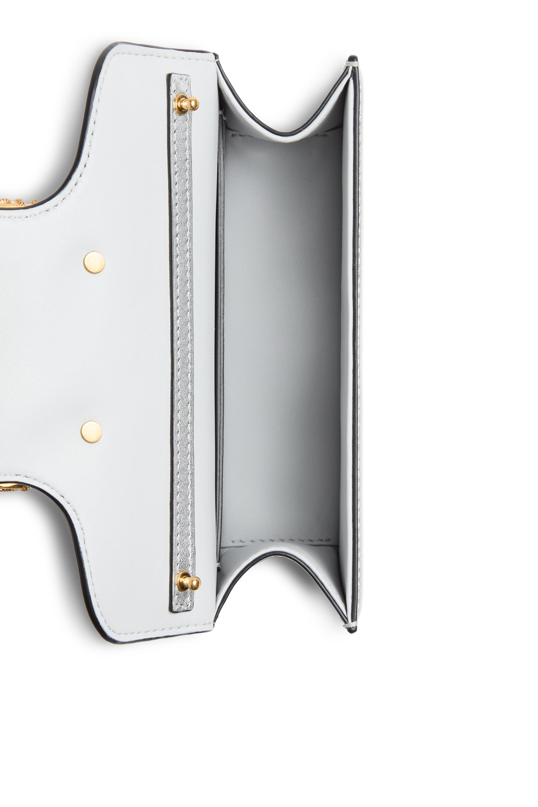 Loc&ograve; Small Shoulder Bag in Laminated Calfskin with Jewel Logo