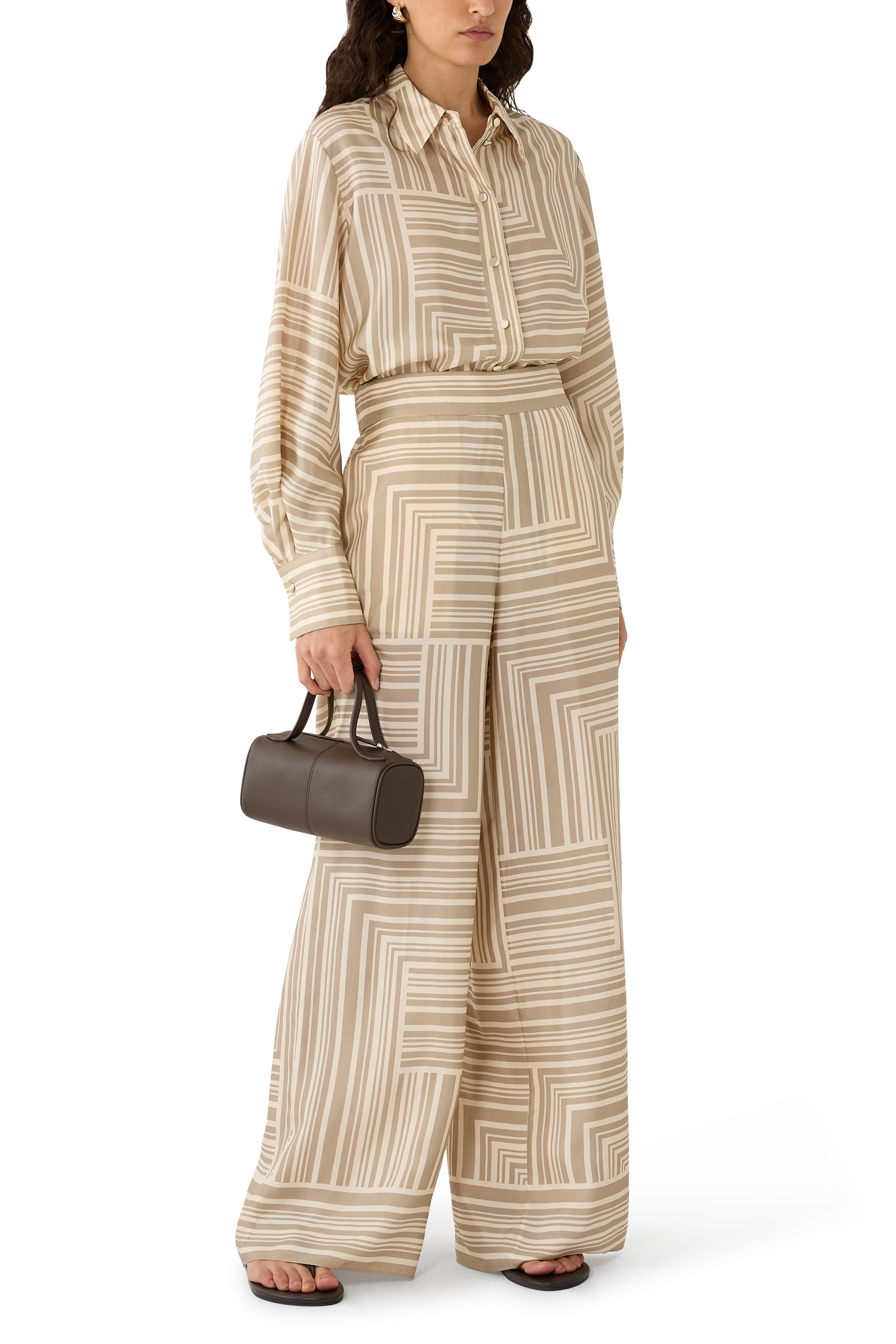 Dijon Printed Silk Trousers