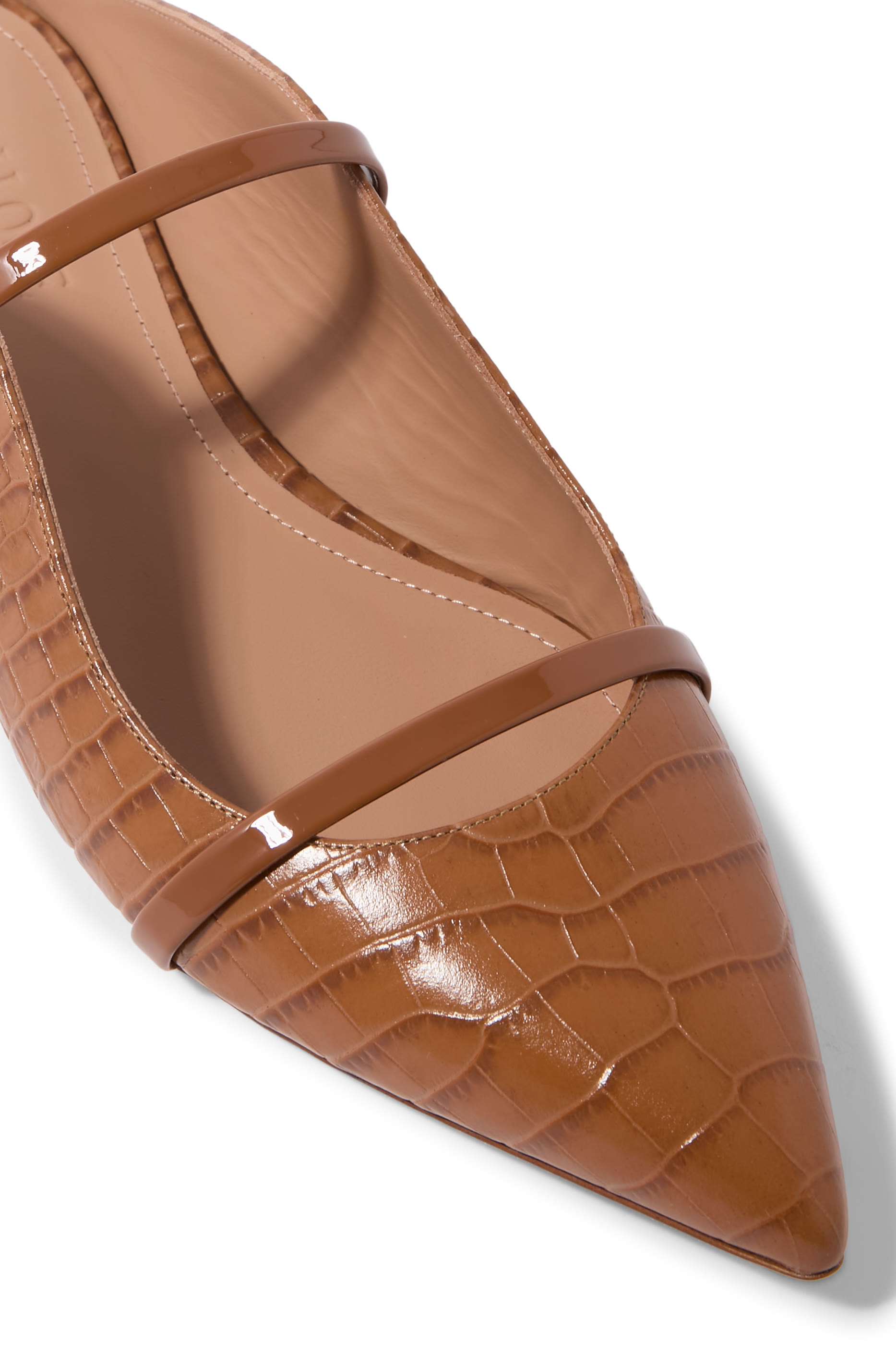 Maureen Croc-Embossed Flats