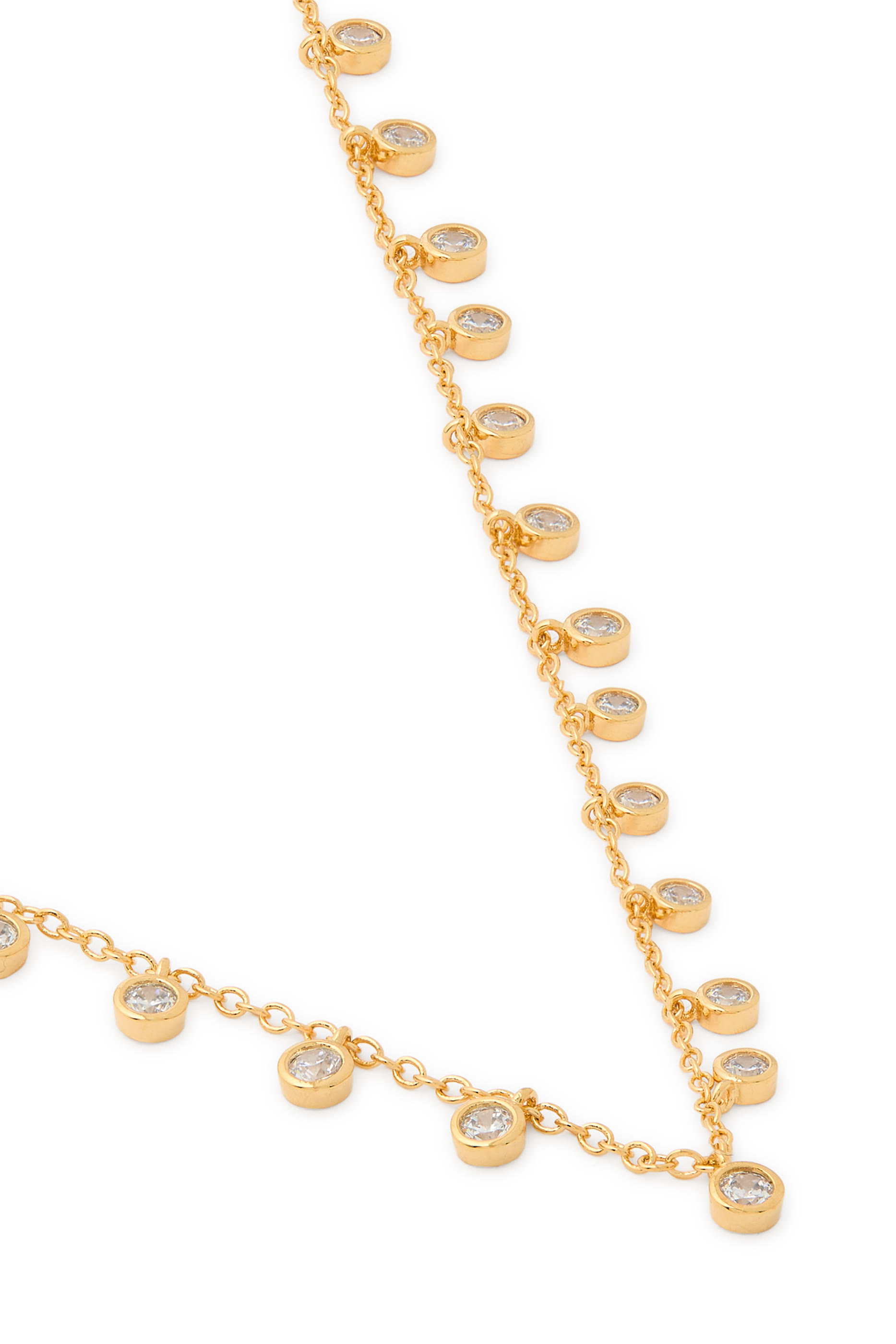 Round Bezel Dangle Necklace