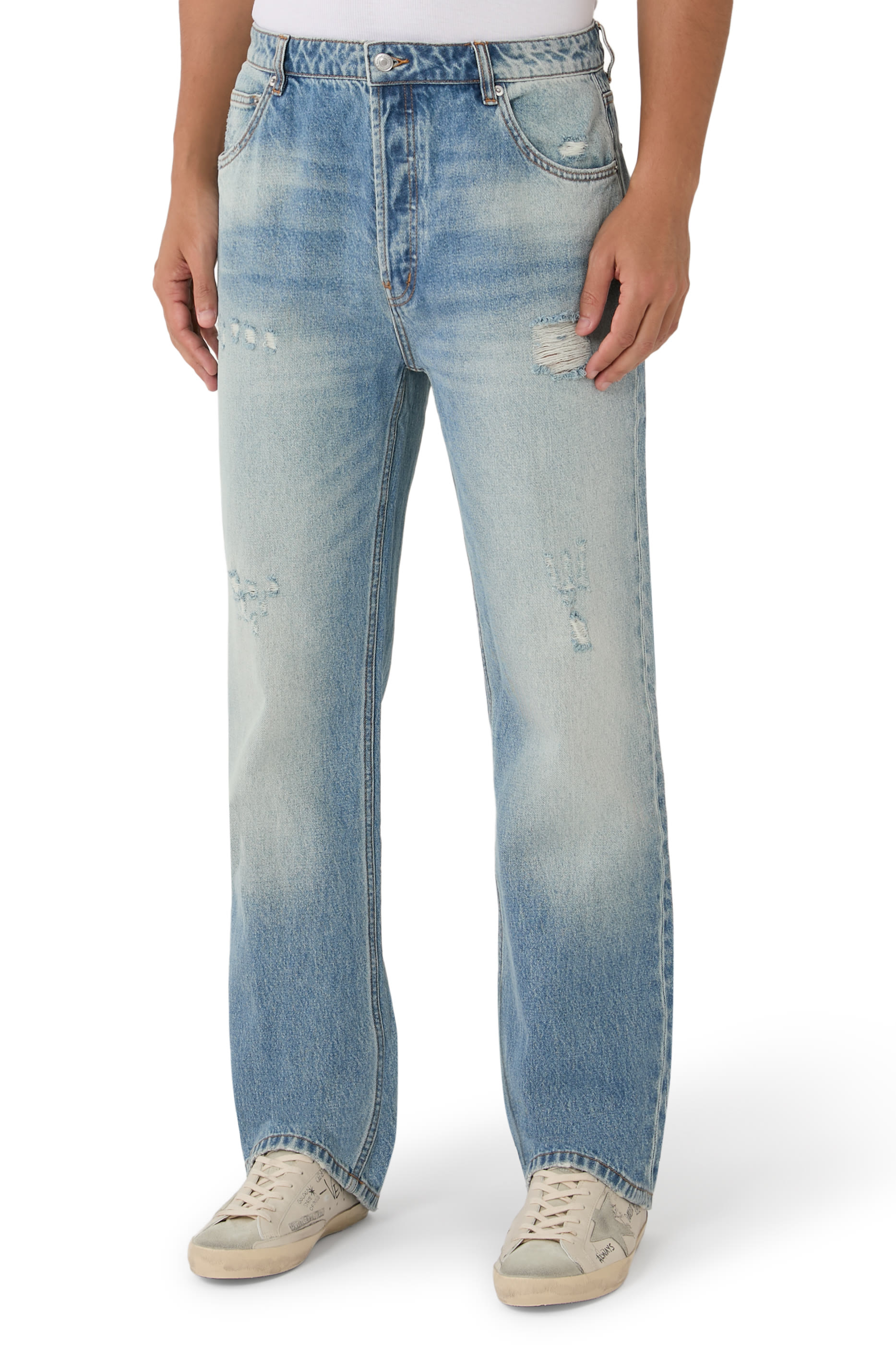 Distressed Denim Jeans