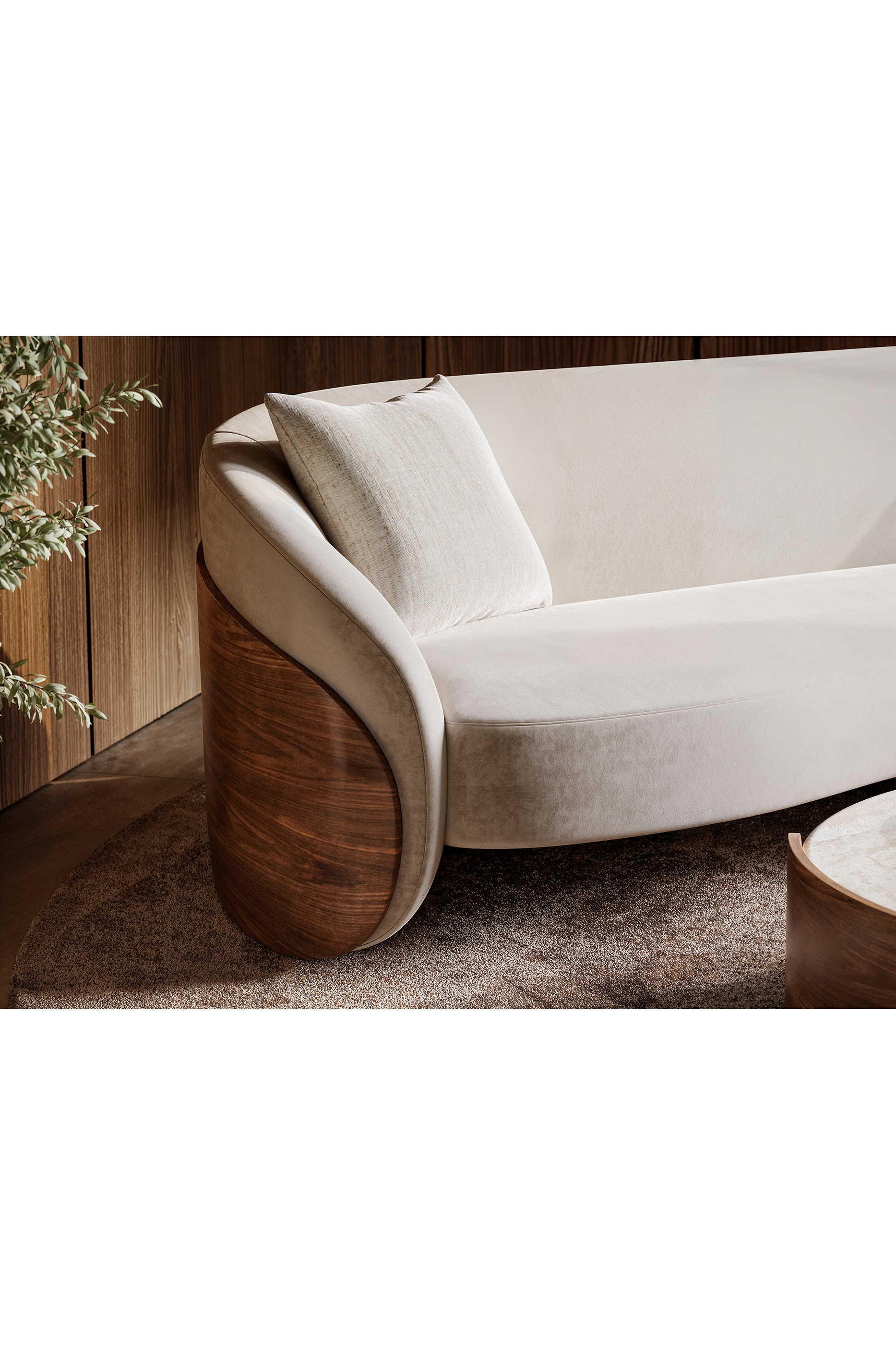 Fleur Wood Back Sofa