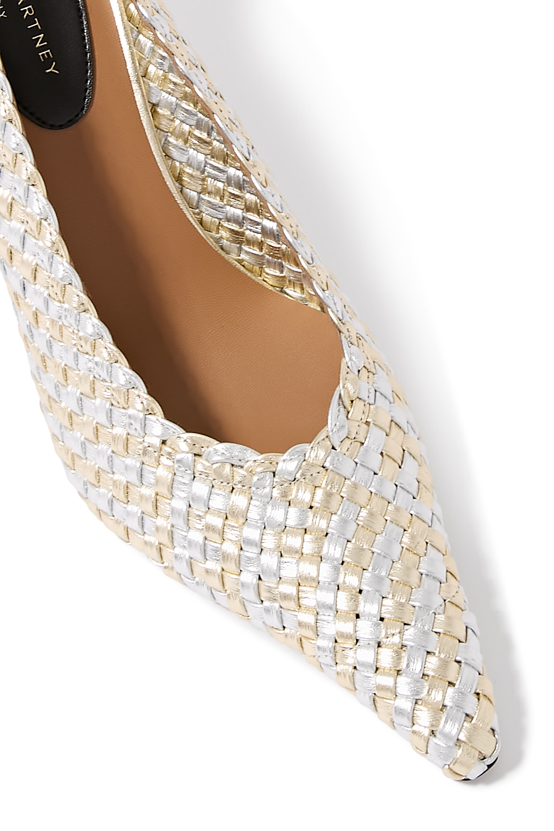 Elsa 65 Woven Metallic Pumps