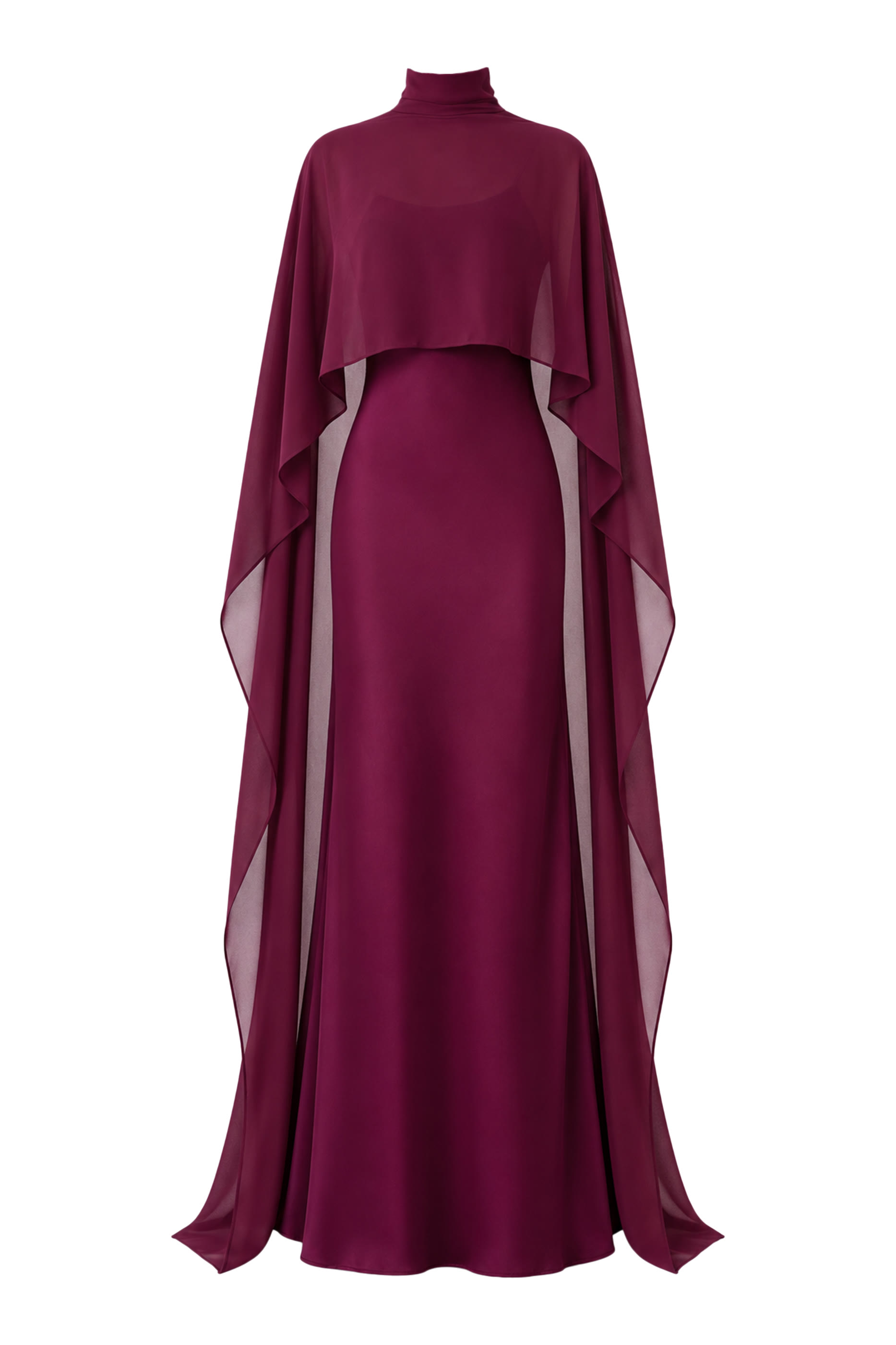 Estelle Cape Gown in Naia Satin