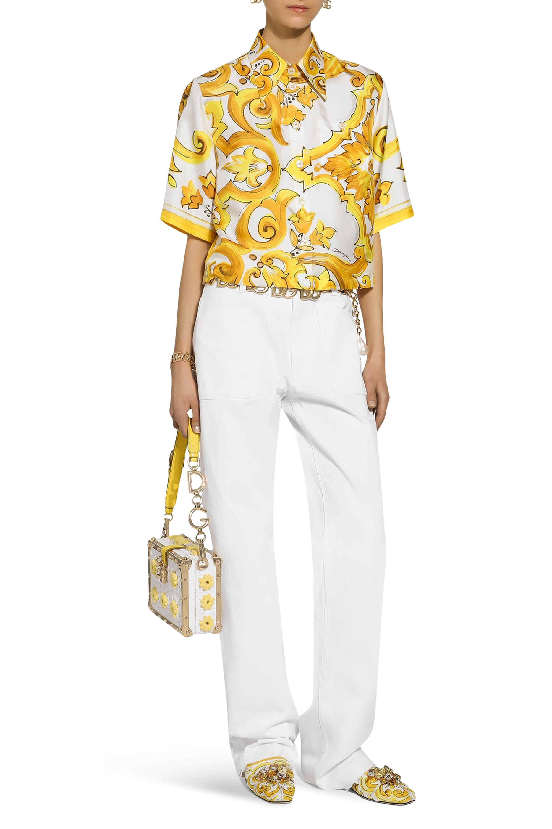 High Rise Cotton Pants