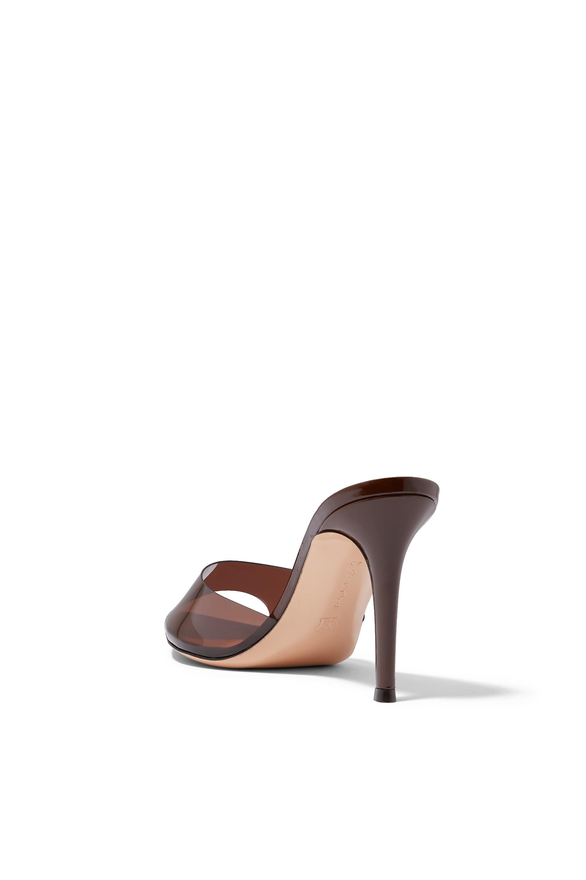 Elle 85 Plexi & Patent Leather Mules