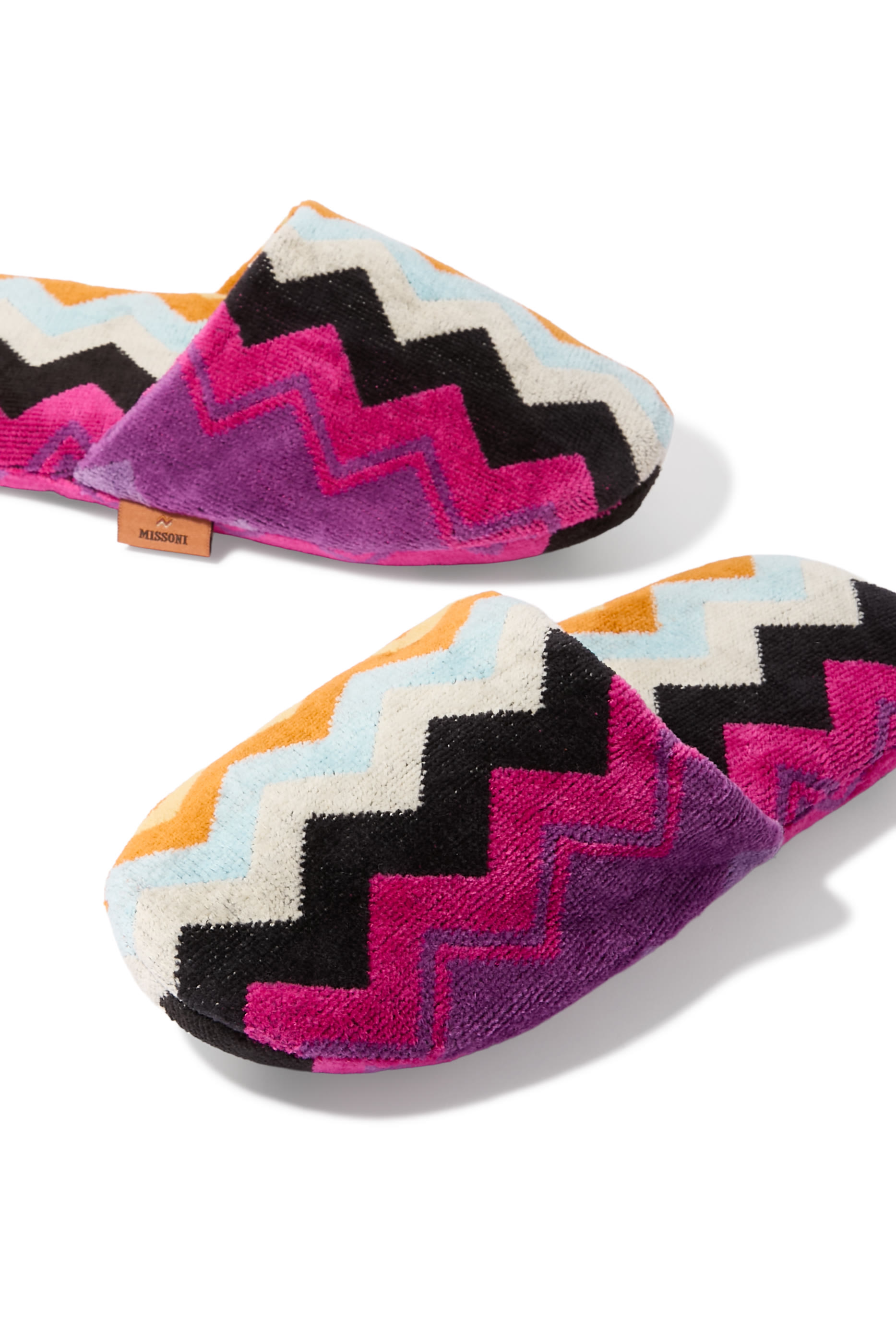 Giacomo Cotton Terry Chevron Slippers