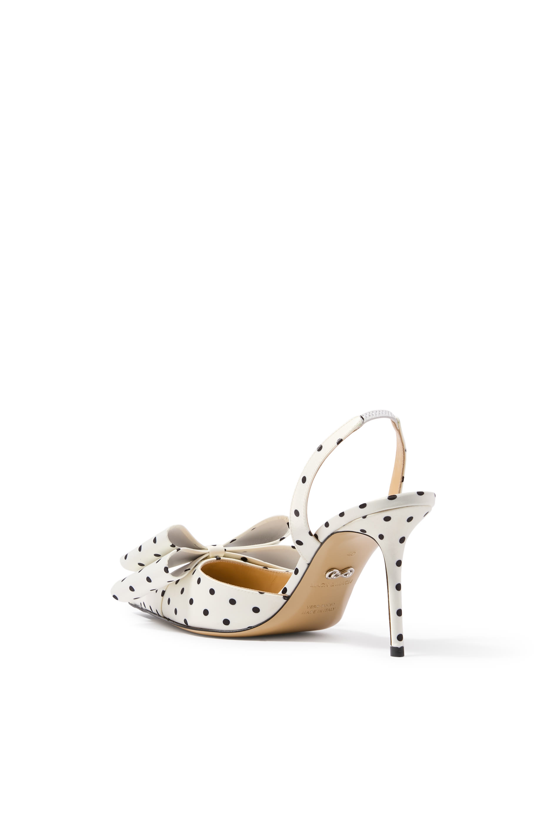 Le Cadeau 85 Polka Dot Slingback Pumps