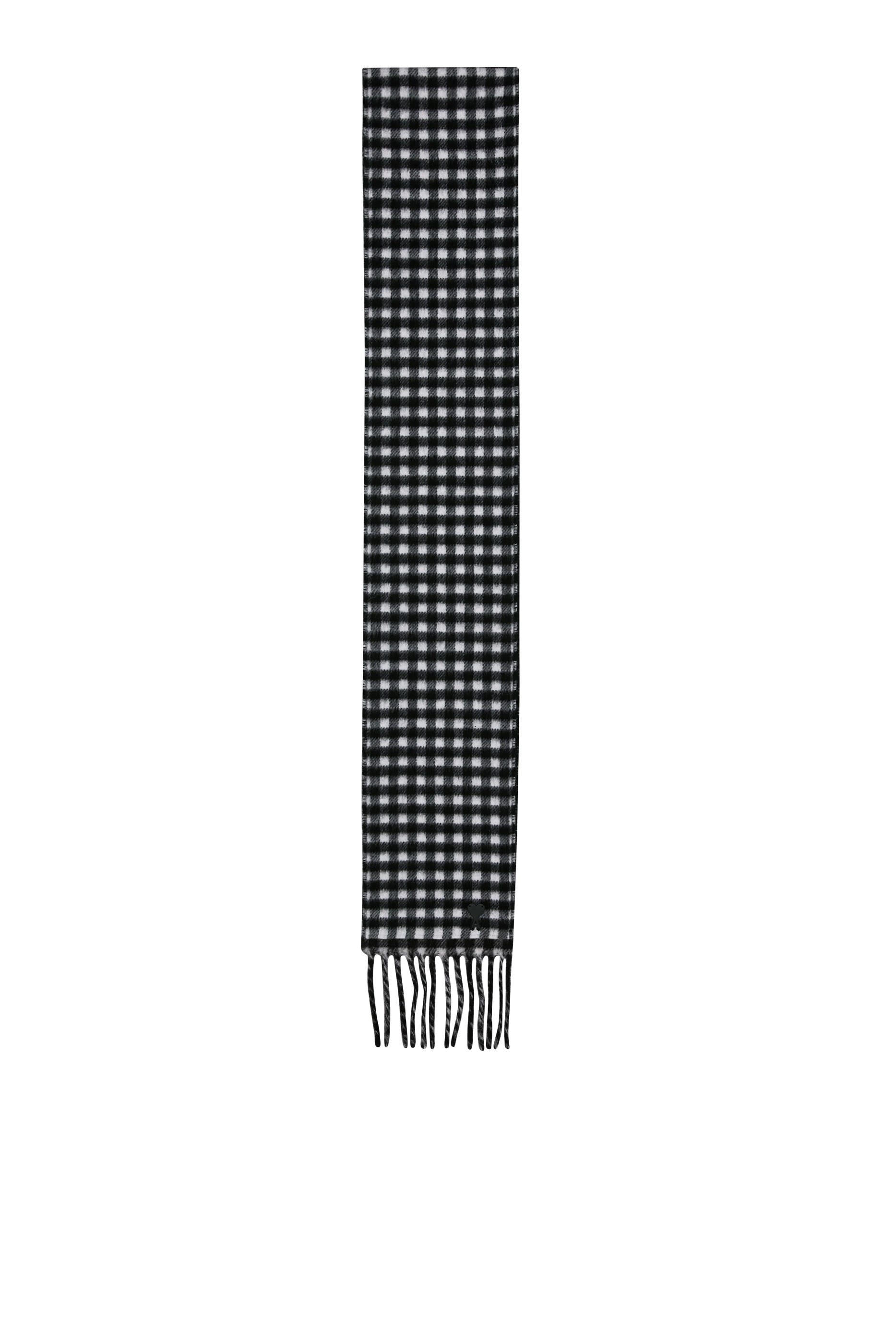 Checkered Wool Scarf 