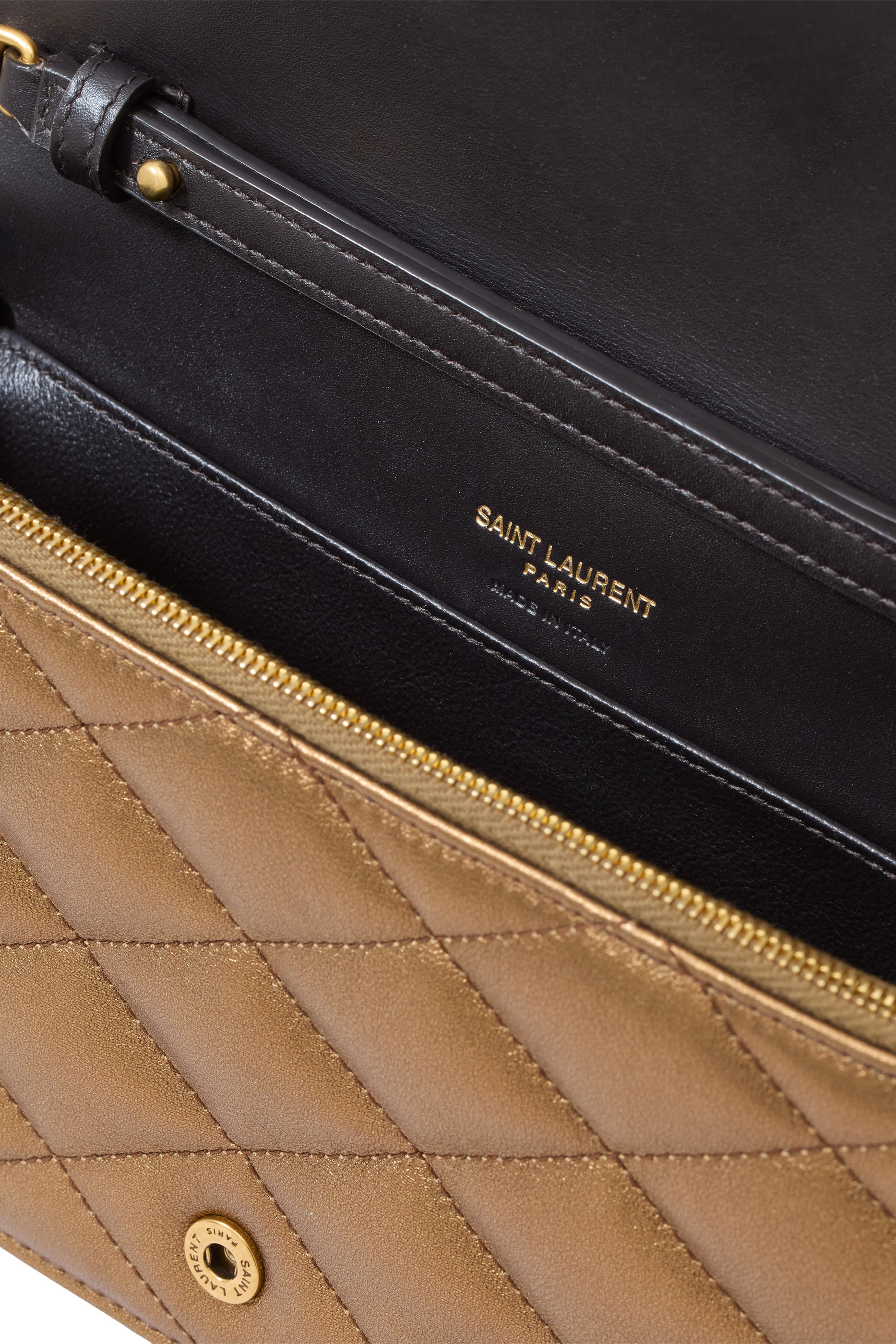 Paris Chain Wallet in Metallic Leather 
