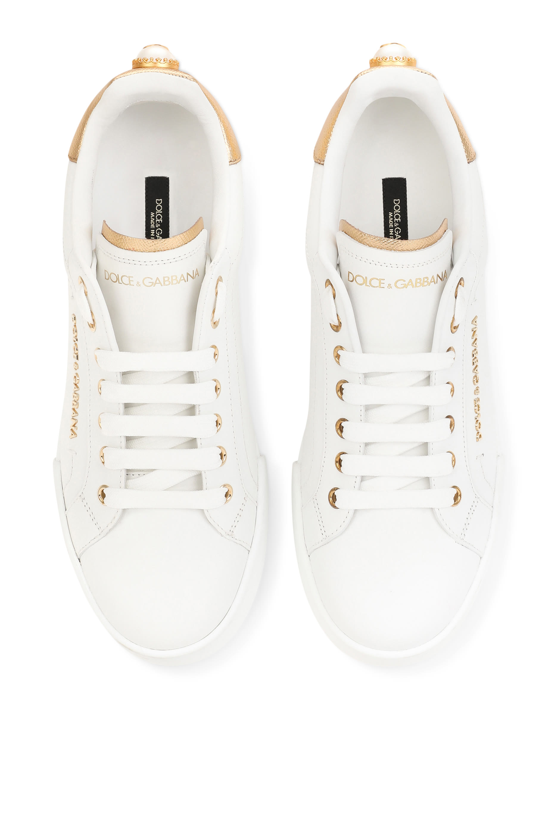 Calfskin Nappa Portofino Sneakers with Lettering