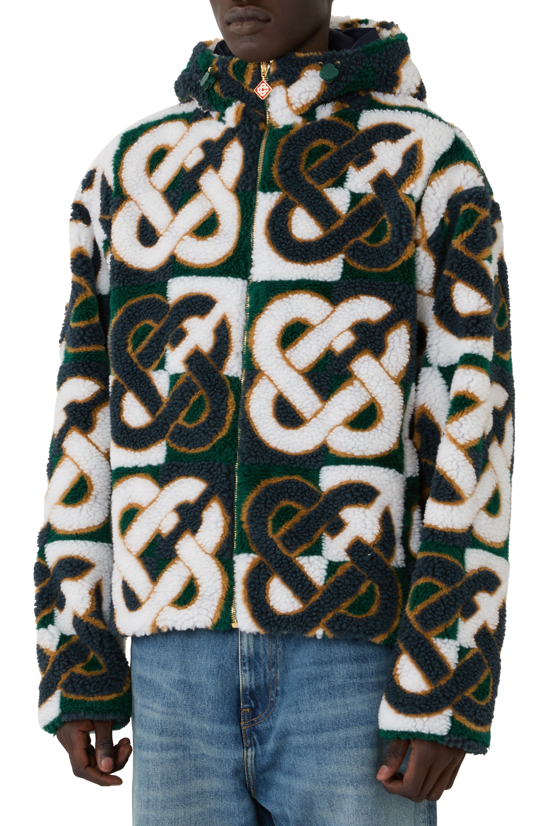 Check Monogram Fleece Jacket