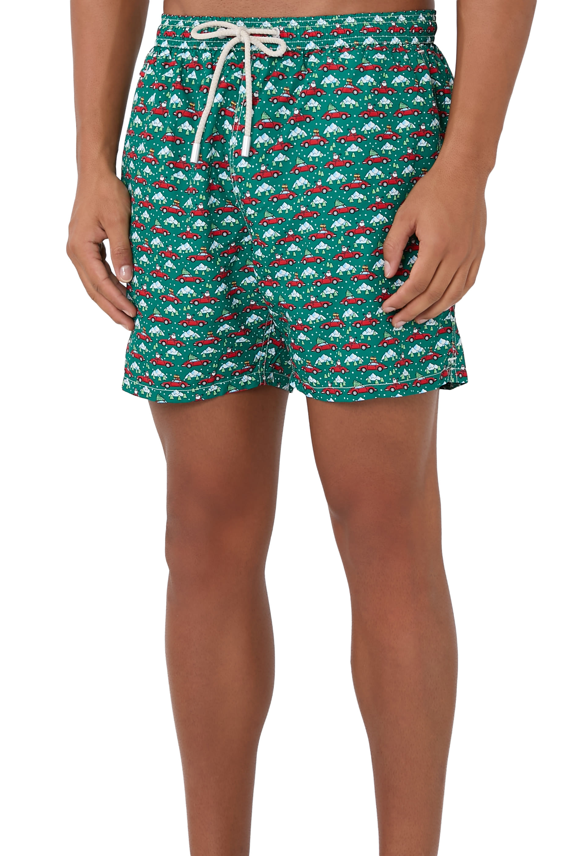 Lighting Micro Fantasy Santa Driving Swim Shorts