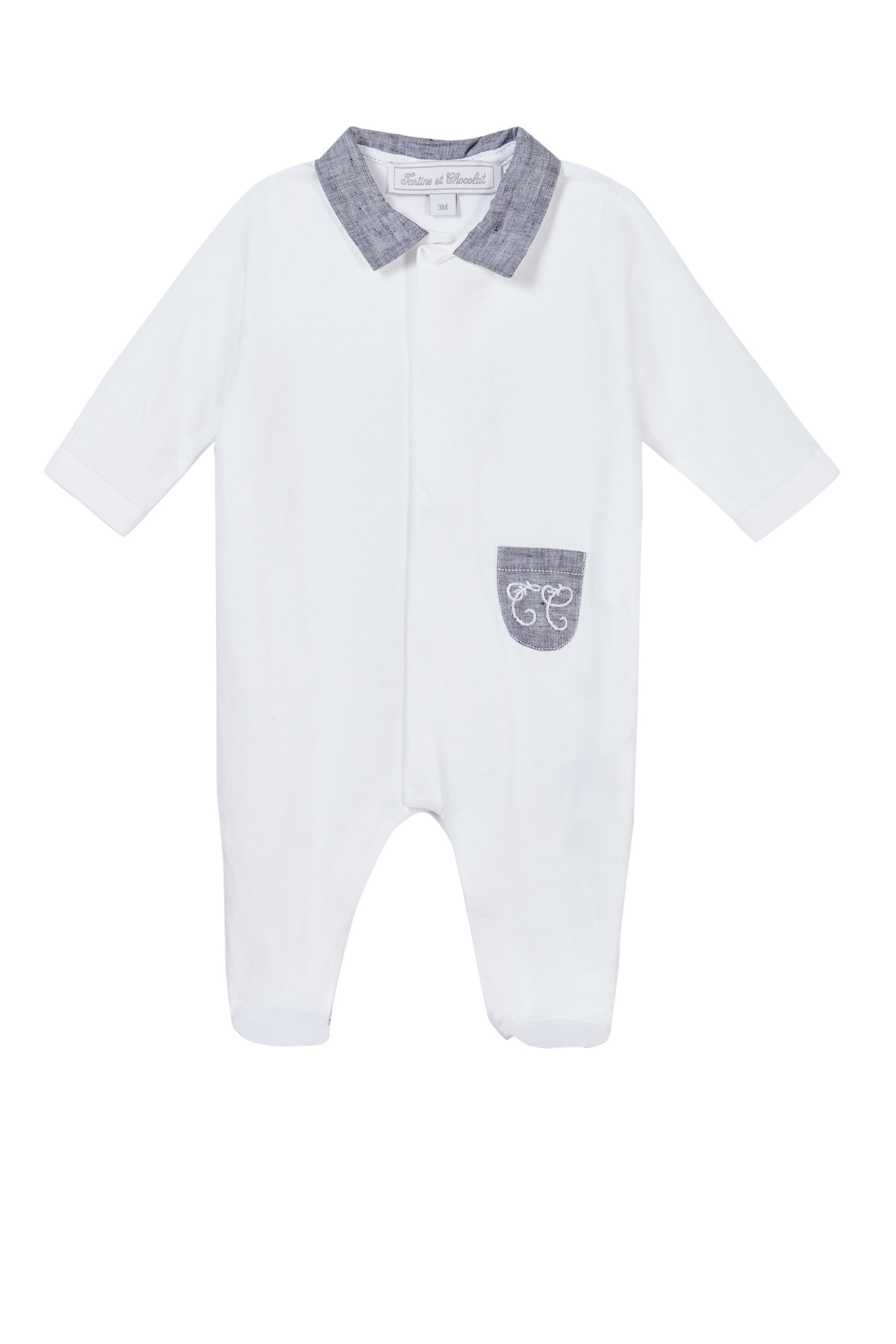 Kids Collar Color Contrast Pajama