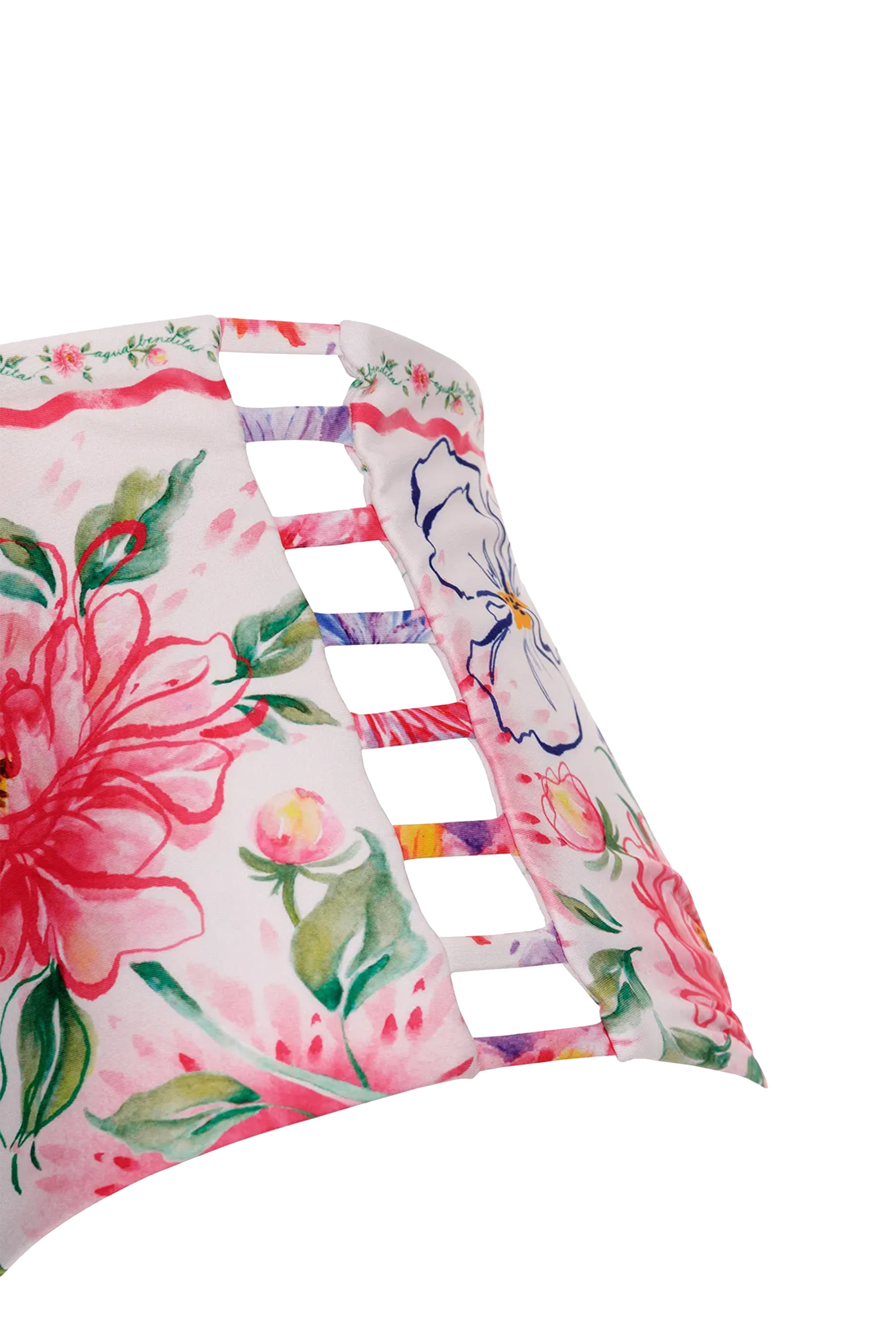 Juls Chroma Floral High-Waisted Bikini Bottoms