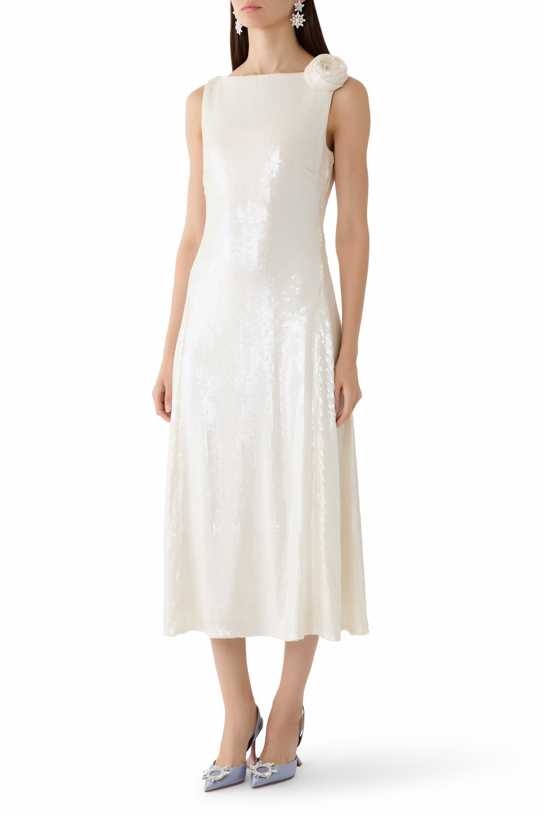 Sequins Midi Flared Dress