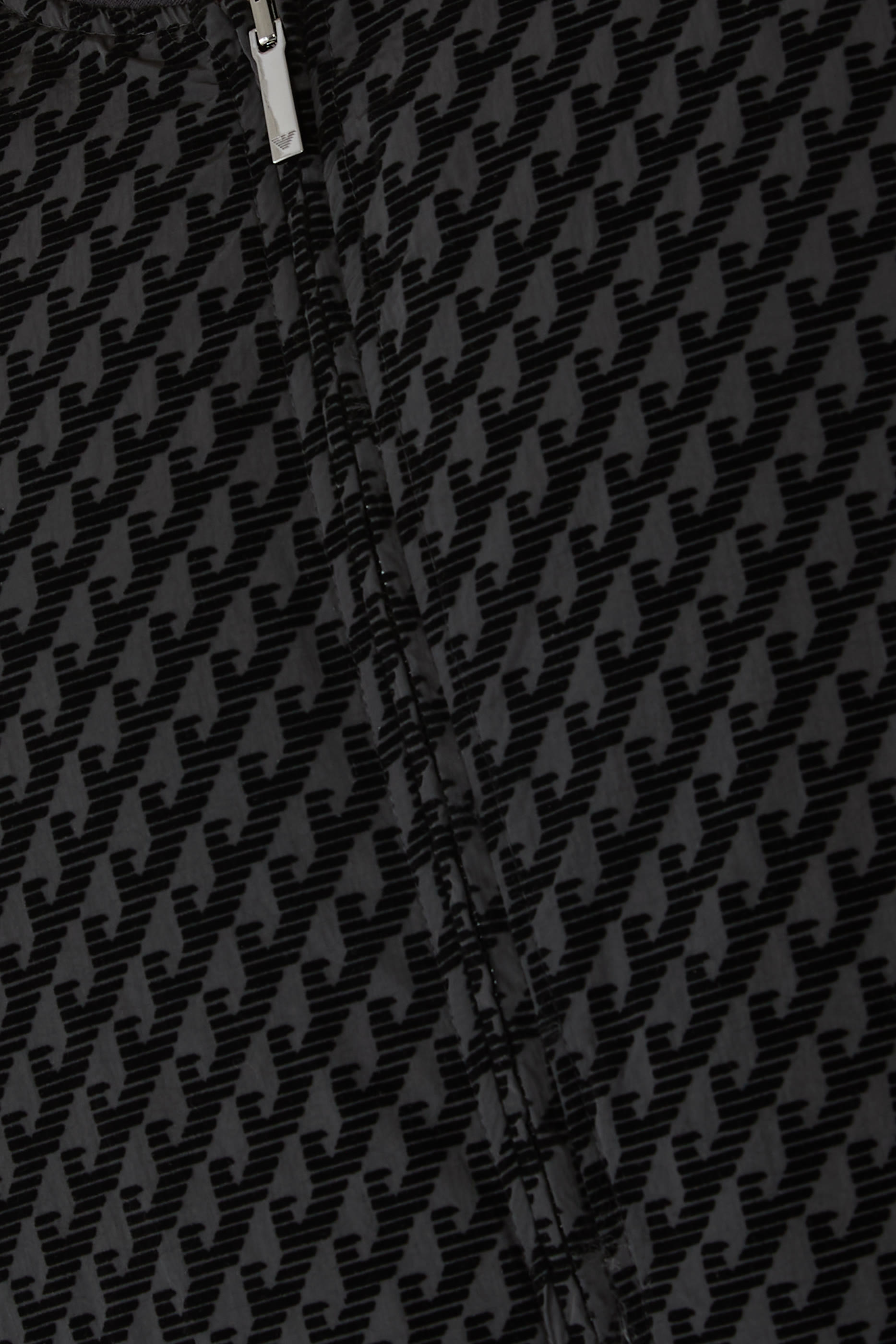 Logo Flocking Down Blouson Jacket