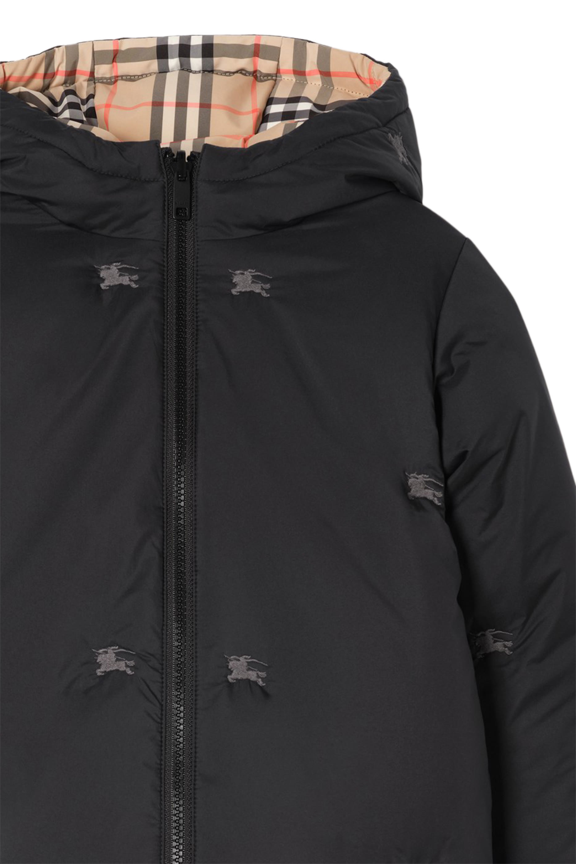 Kids Reversible Check Puffer Jacket