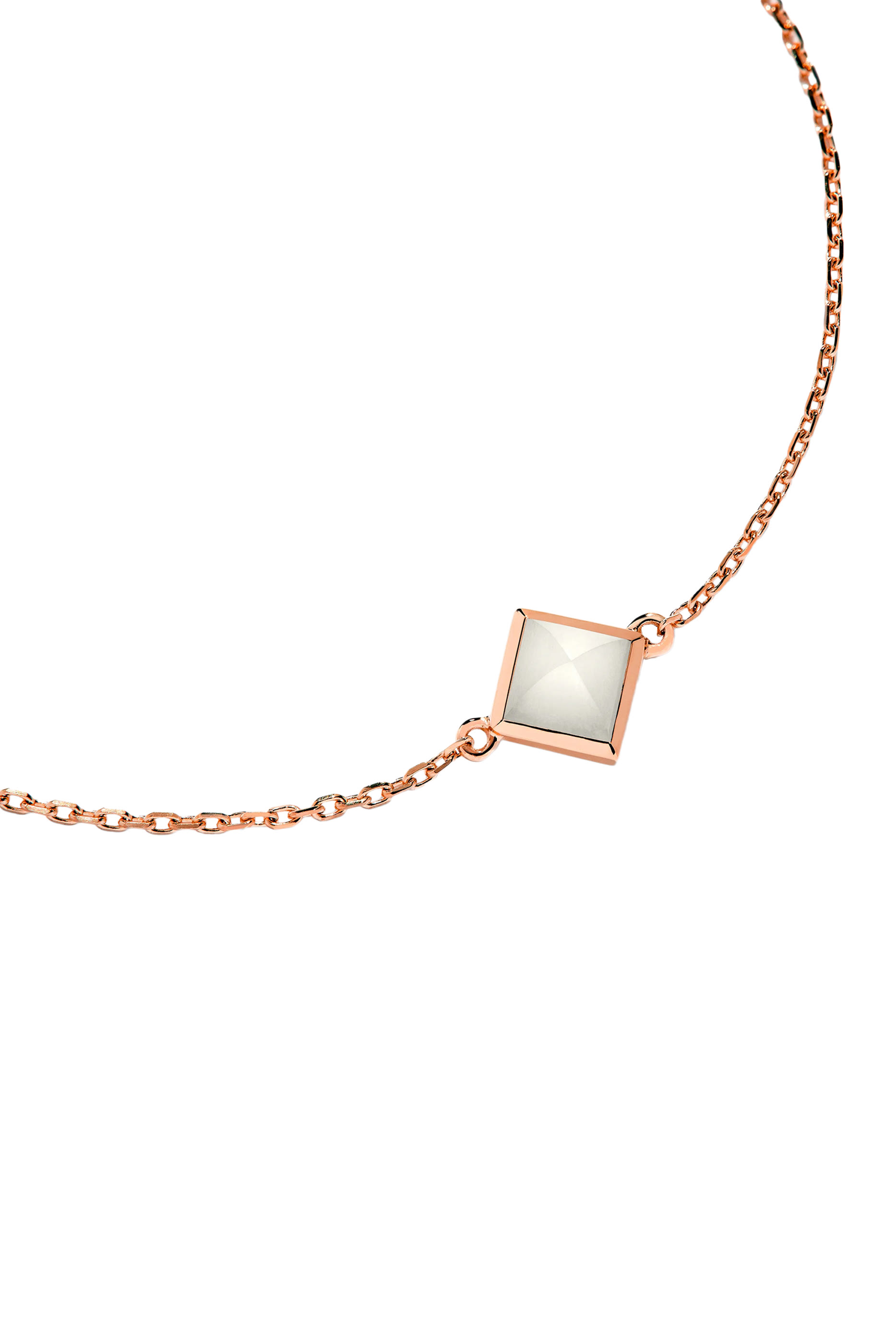 Cleo Pyramid Bracelet,  18K Rose Gold & Moon Stone