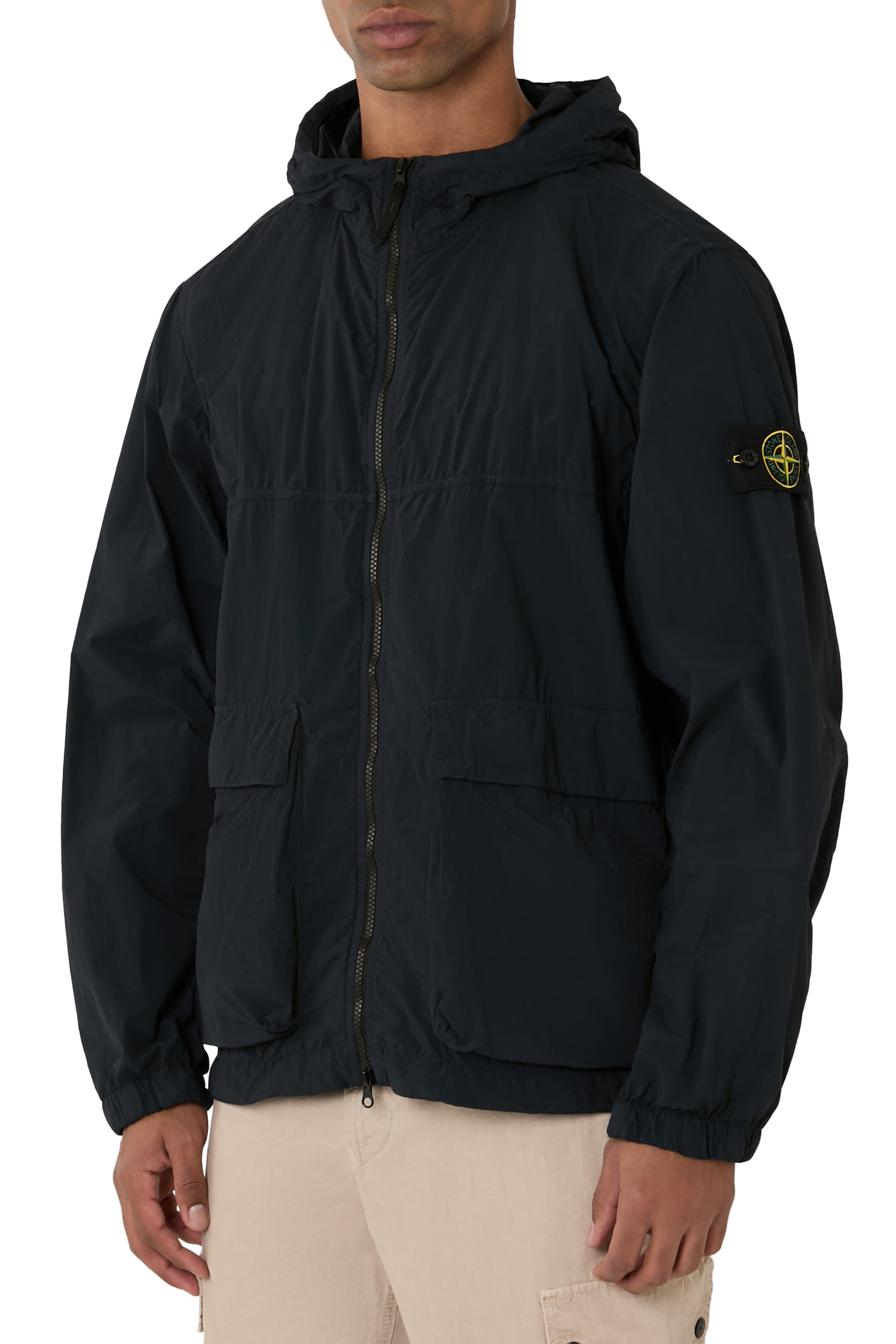 Short Hooded Parka with Anti-Drop