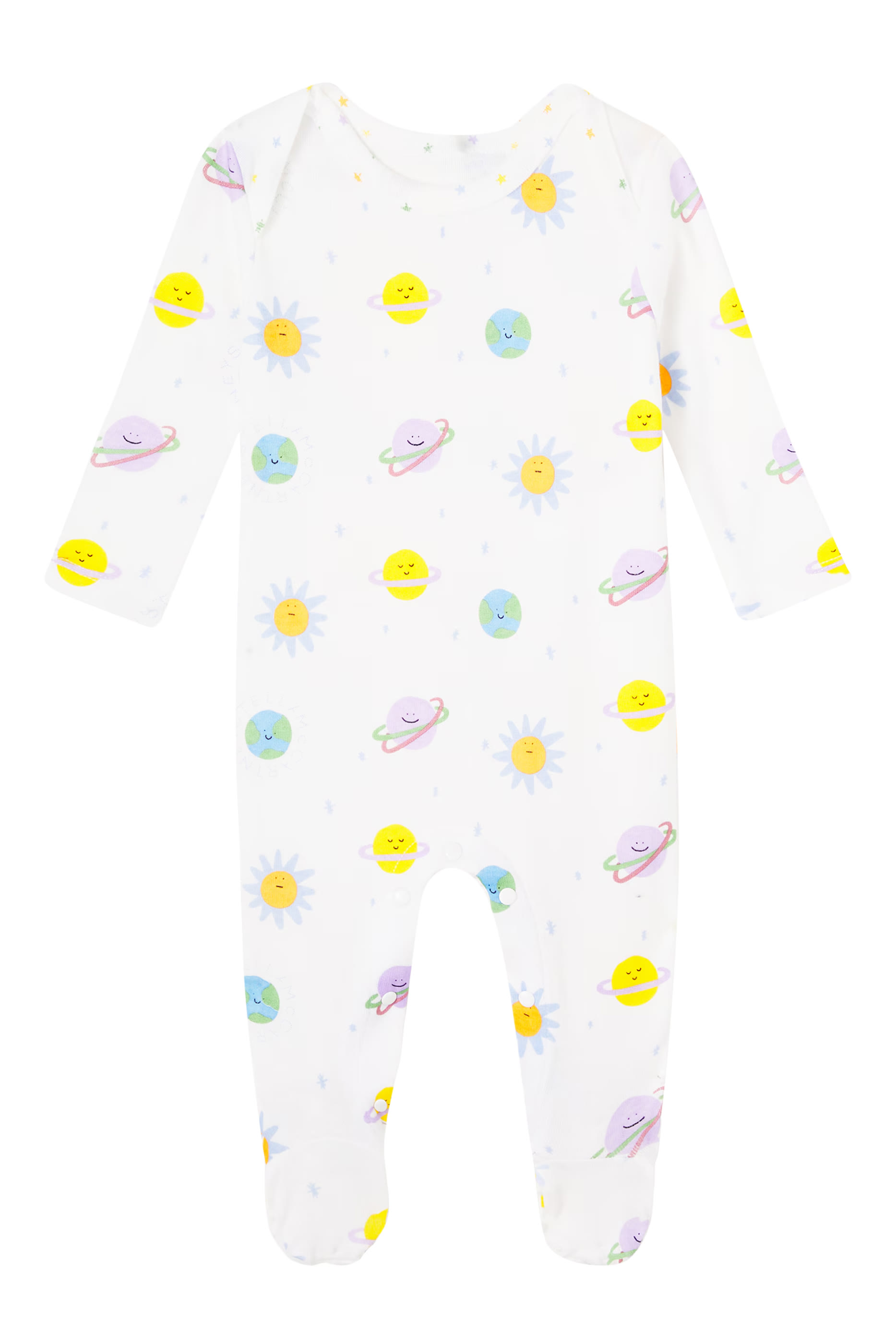 Kids Planets Printed Romper, Hat, and Blanket Set