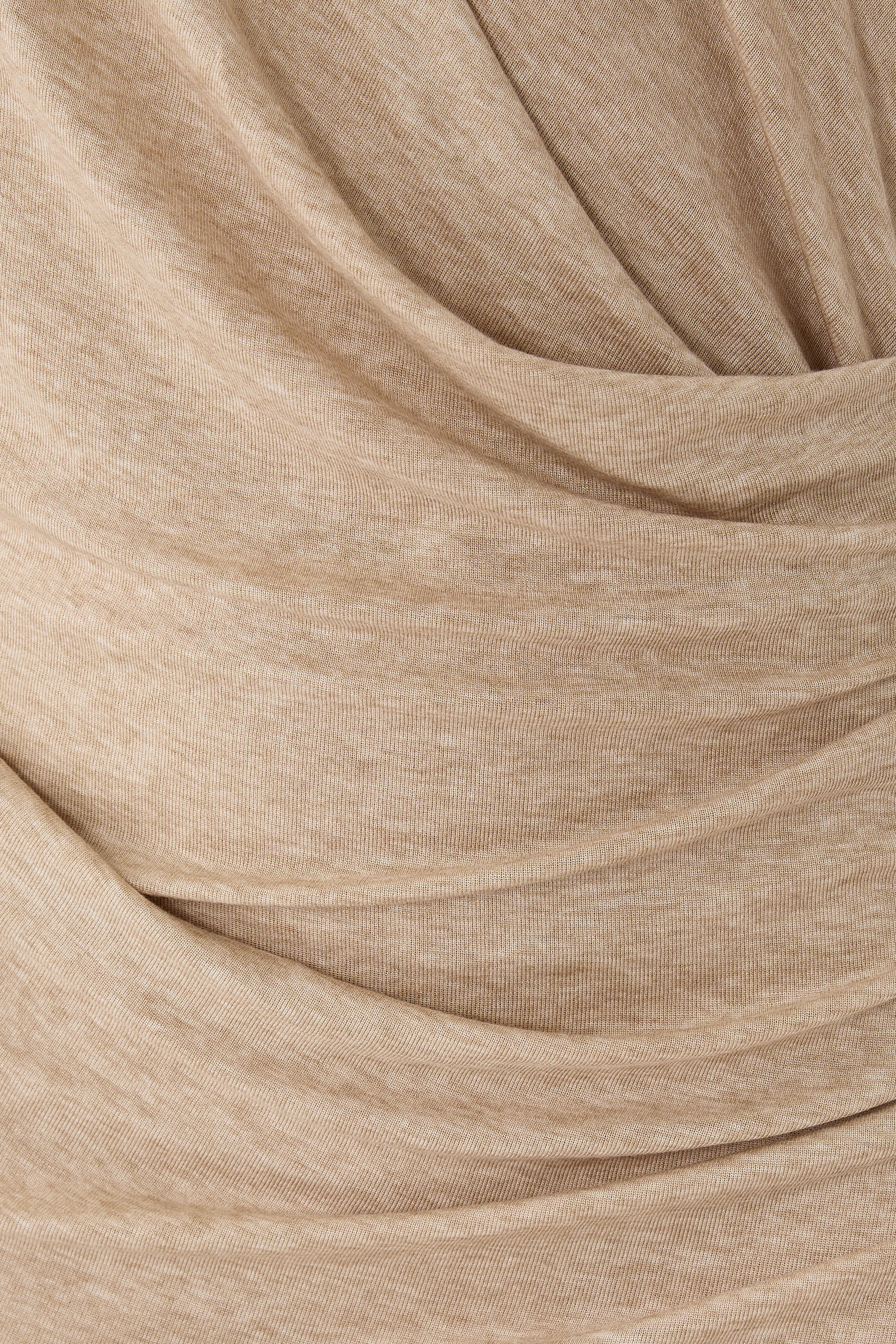 Draped One-Shoulder Maxi Dress