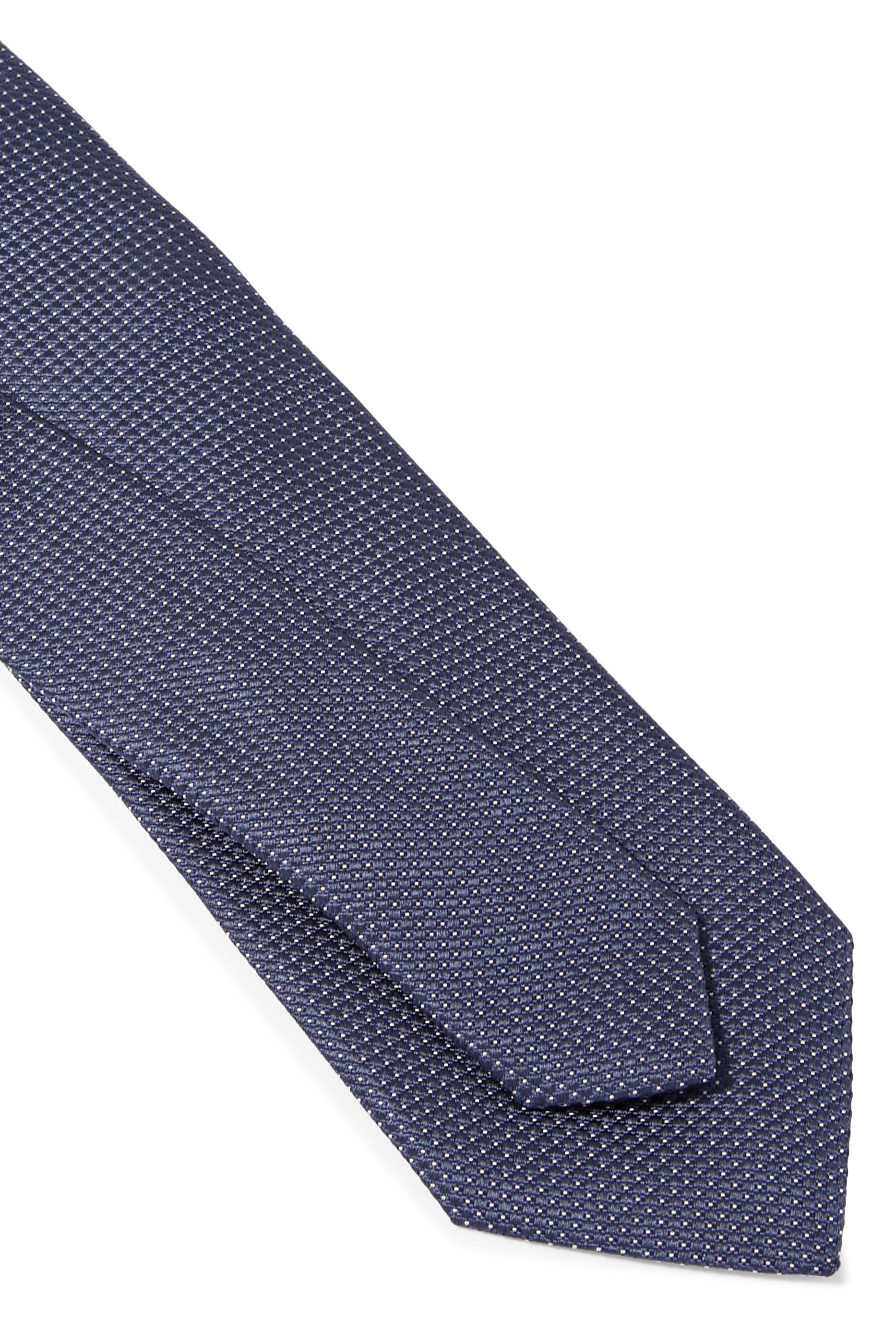 Pin-Dot Woven Silk Tie