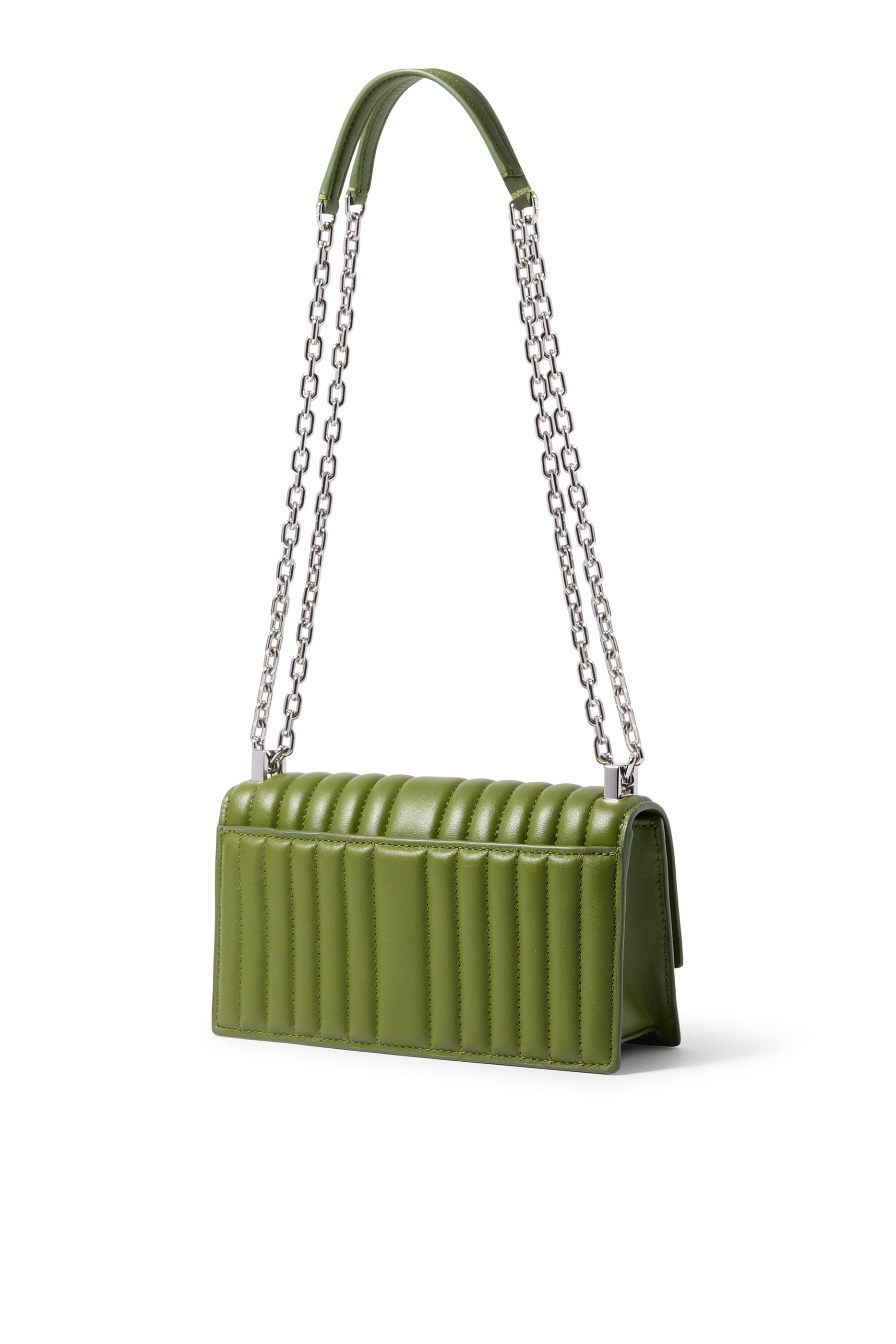 Deco Quilted Leather Mini Flap Chain Crossbody Bag