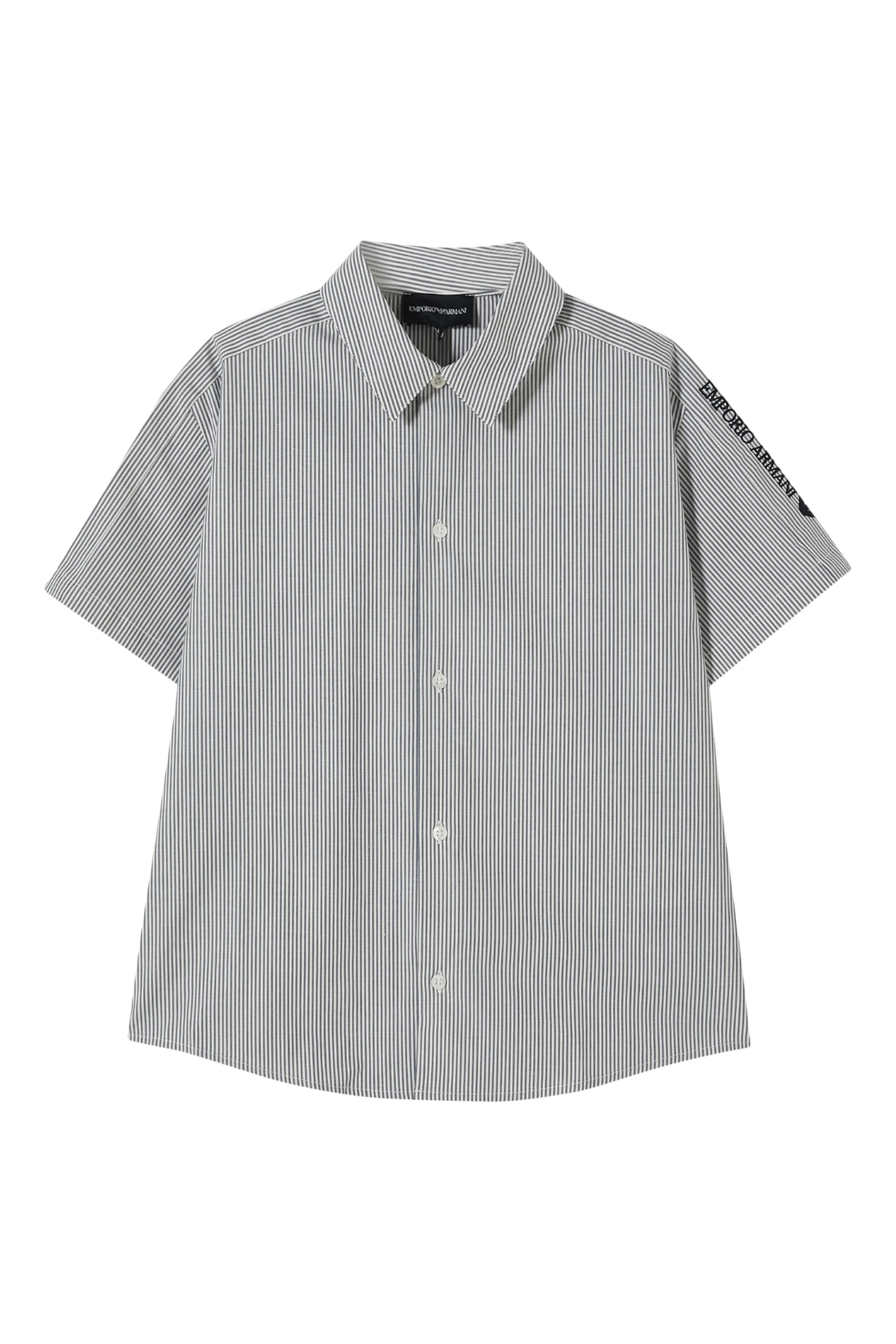 Kids Pinstriped Classic Collar Shirt