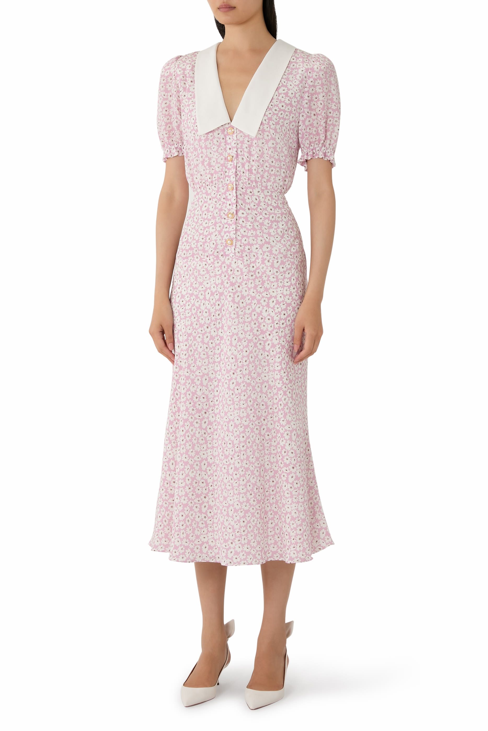 Collar Small Flower Dress