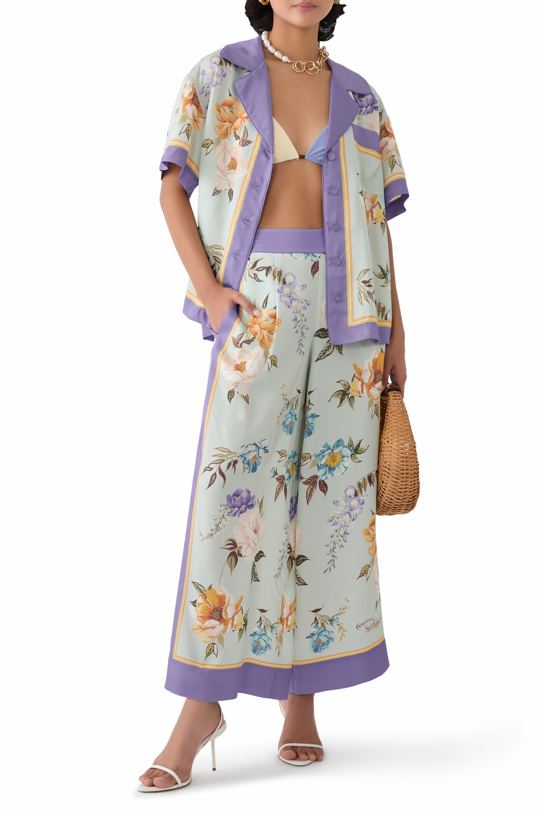  Floral Viscose Trousers