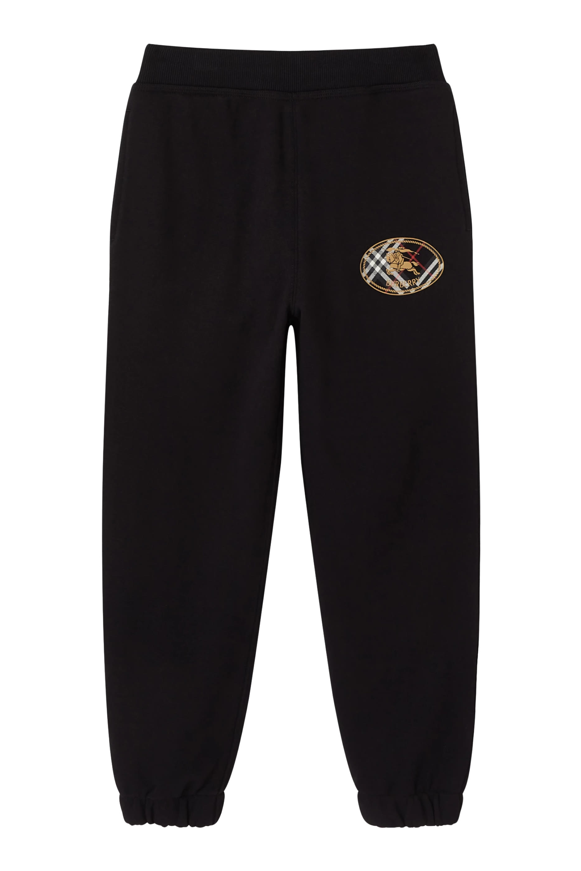 Kids Check Knight Stamp Jogging Pants