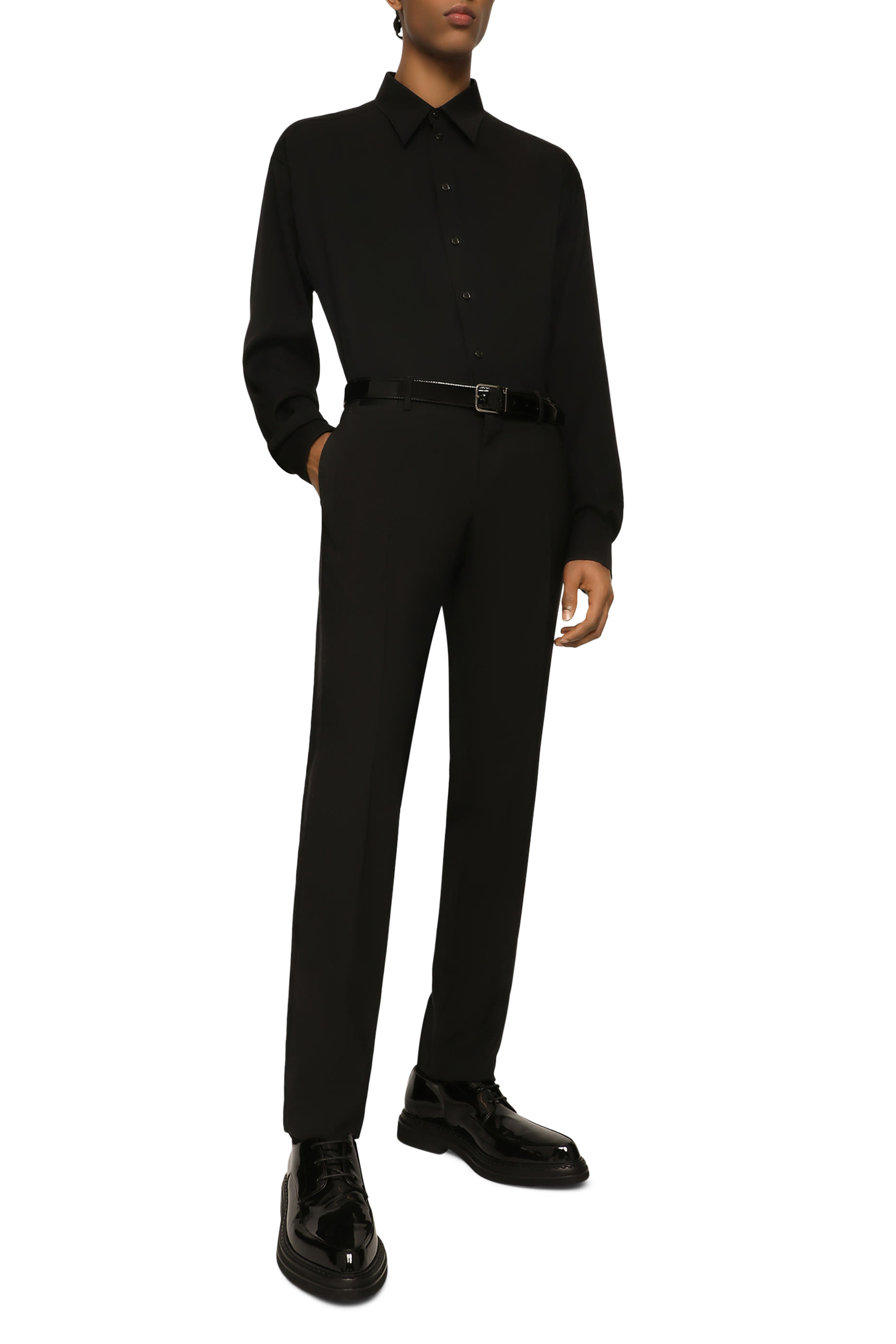 Stretch Wool Tuxedo Pants 