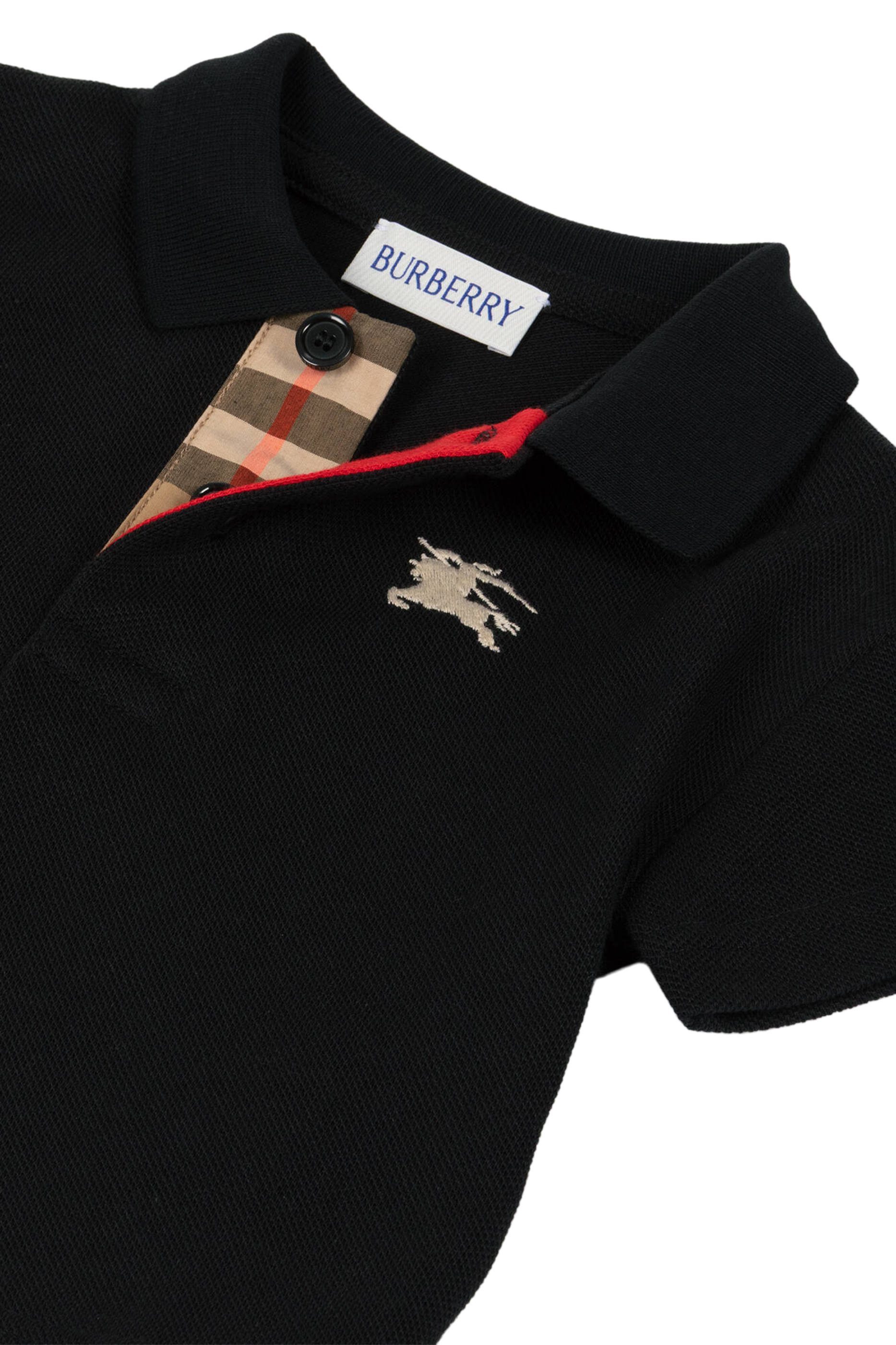 Kids Check Placket Polo Shirt