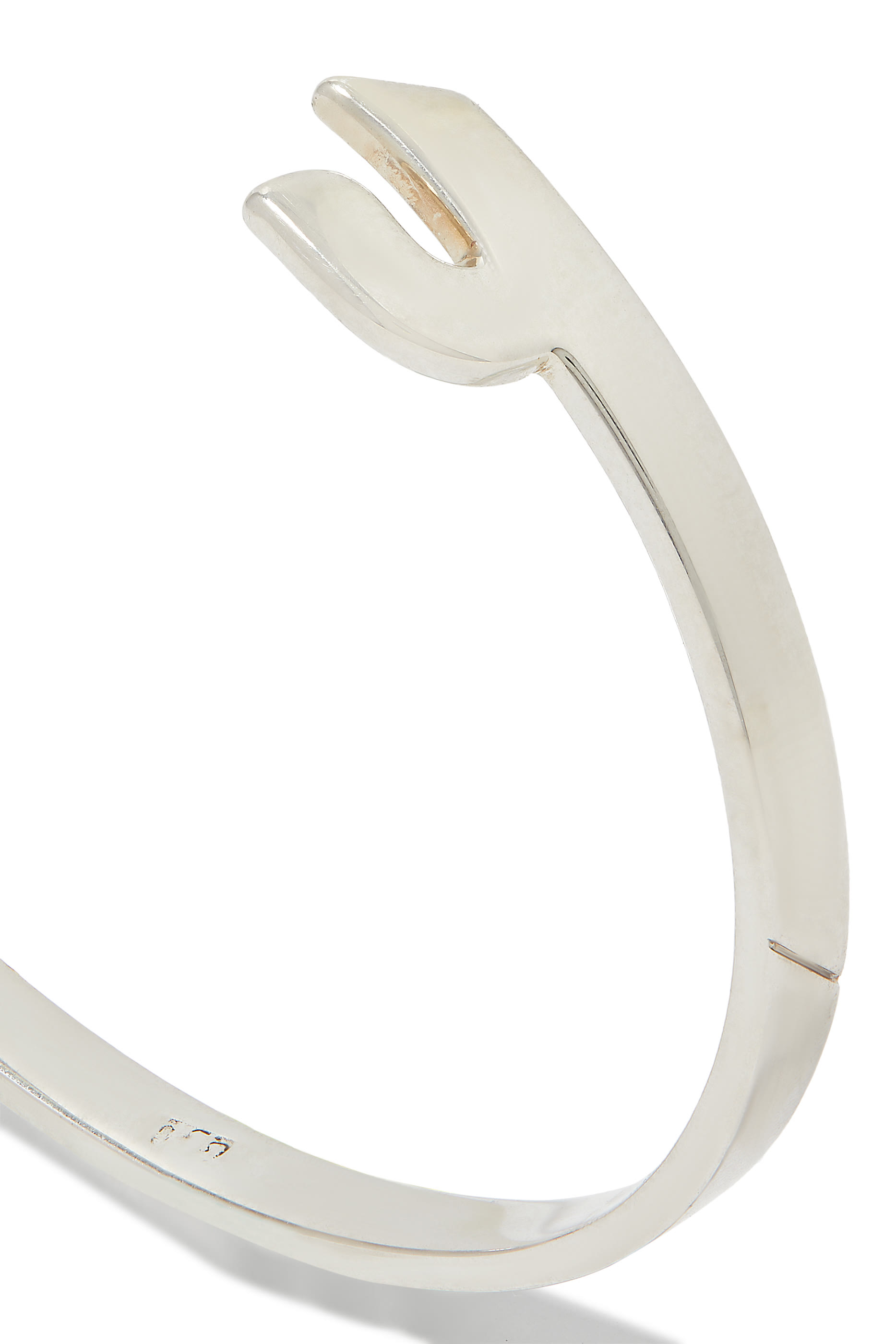 Letter Ein Bangle, Sterling Silver